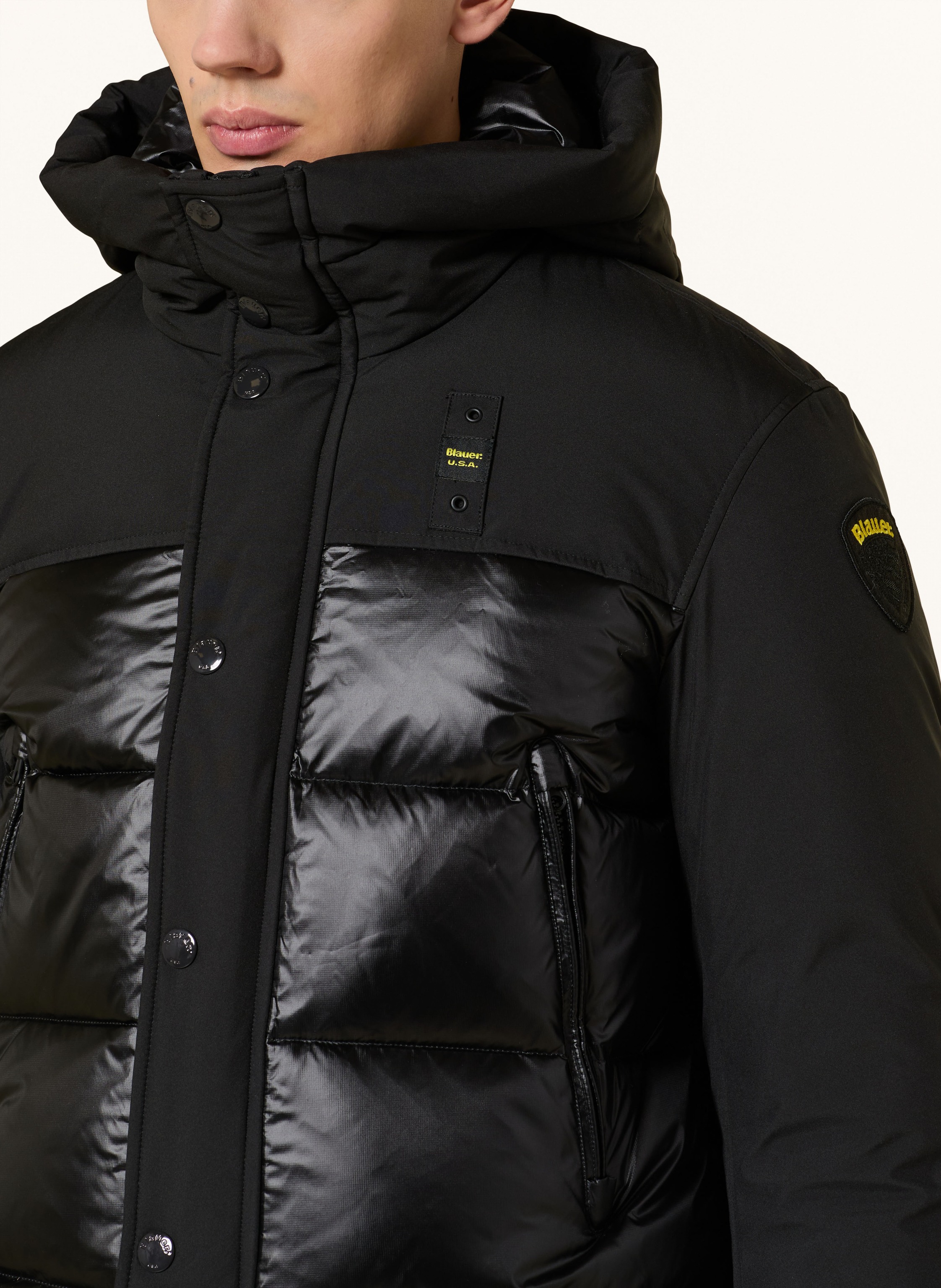 Thumbnail - Blauer Daunenjacke Brook schwarz