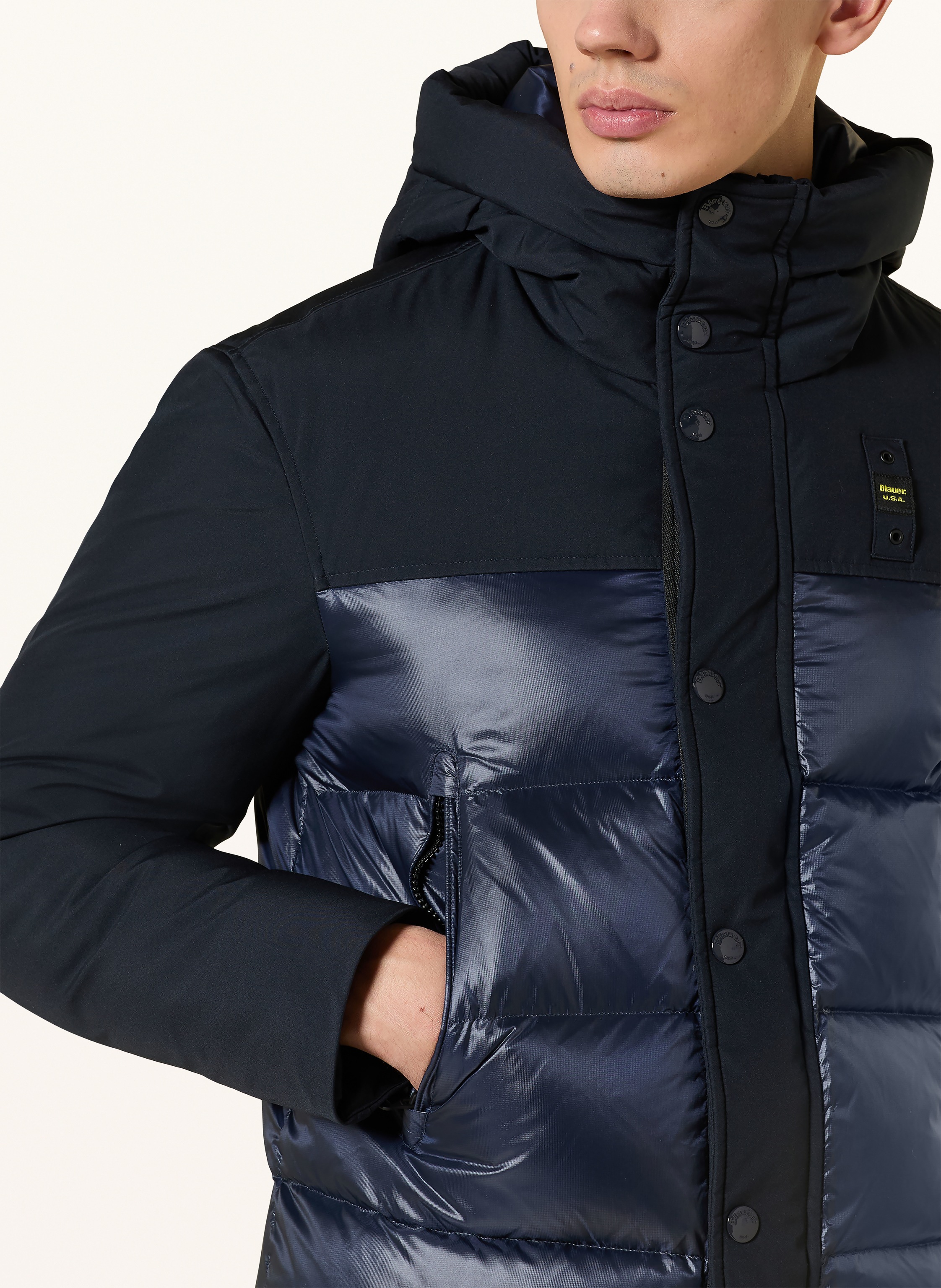 Thumbnail - Blauer Daunenjacke Brook blau