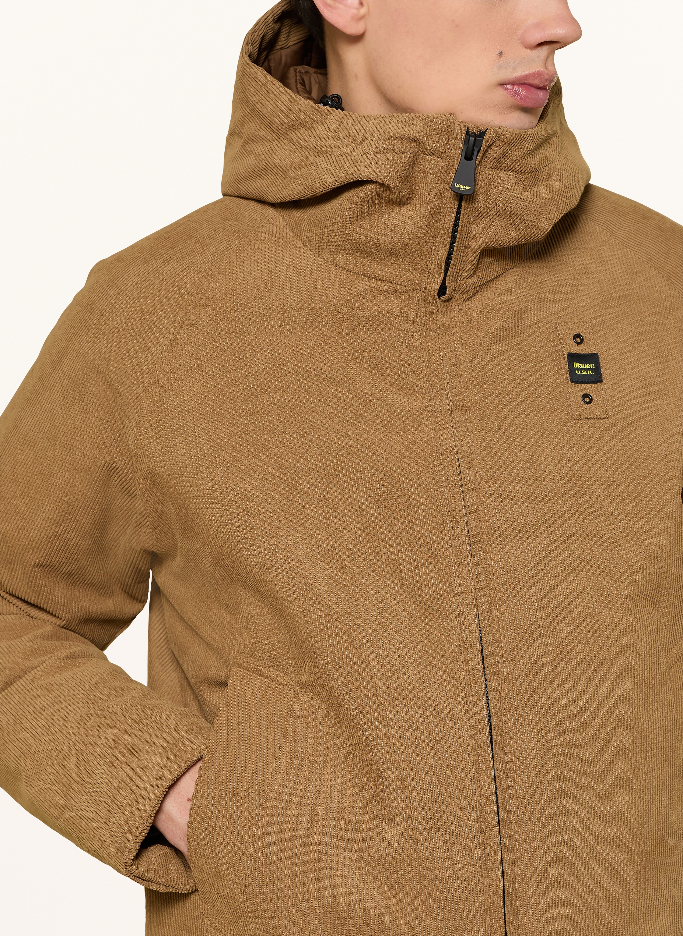 Thumbnail - Blauer Cordjacke Hatch braun