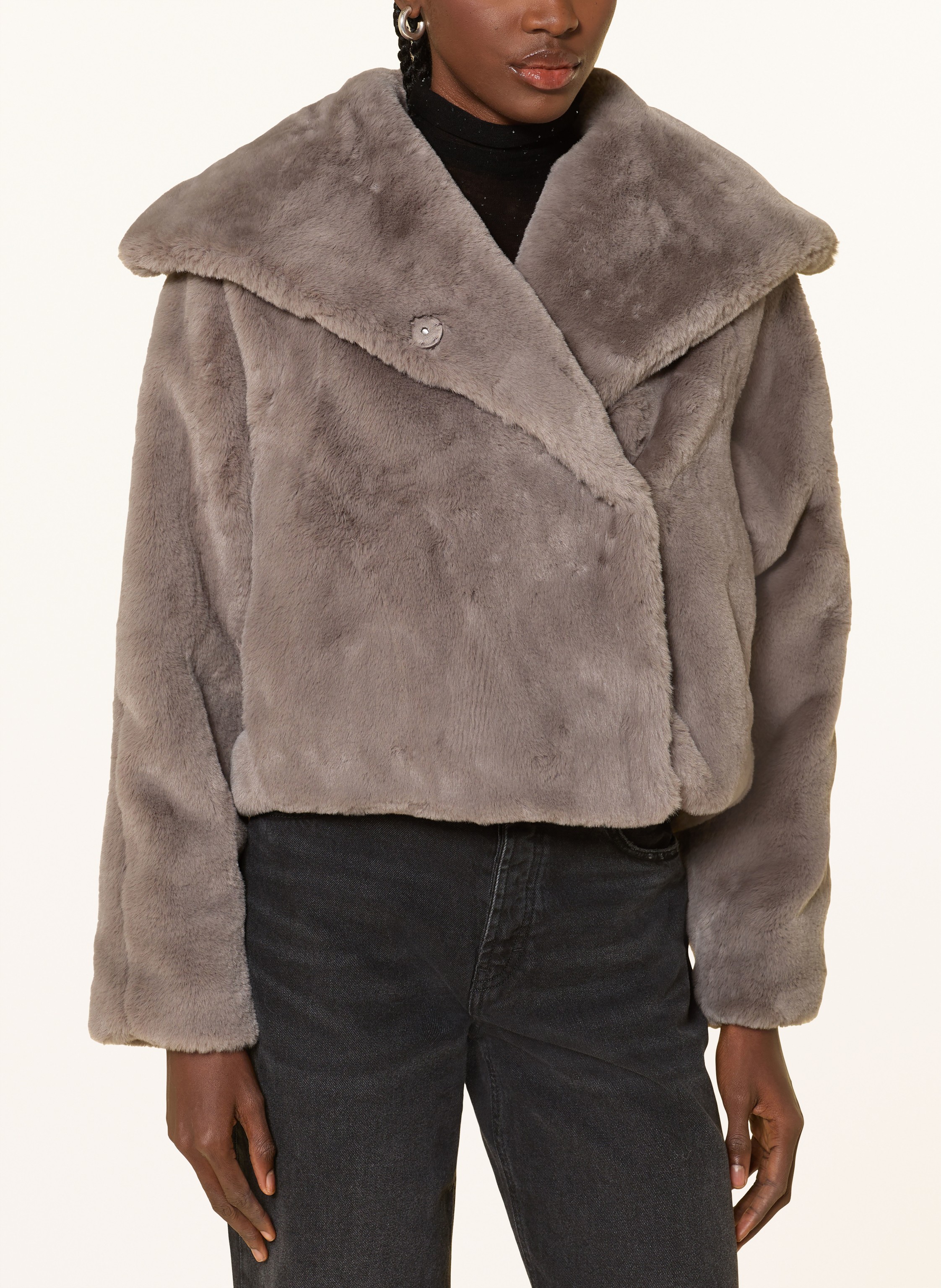 Thumbnail - Inwear Kunstfell-Jacke Yoboiw grau