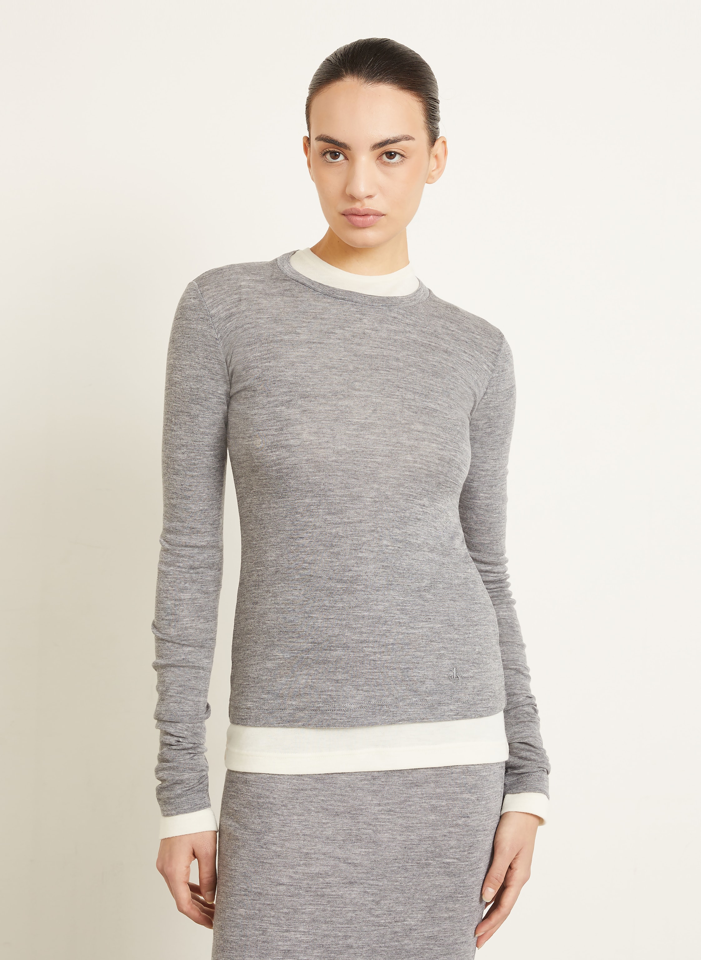 Thumbnail - Jil Sander 2er-Pack Longsleeves grau