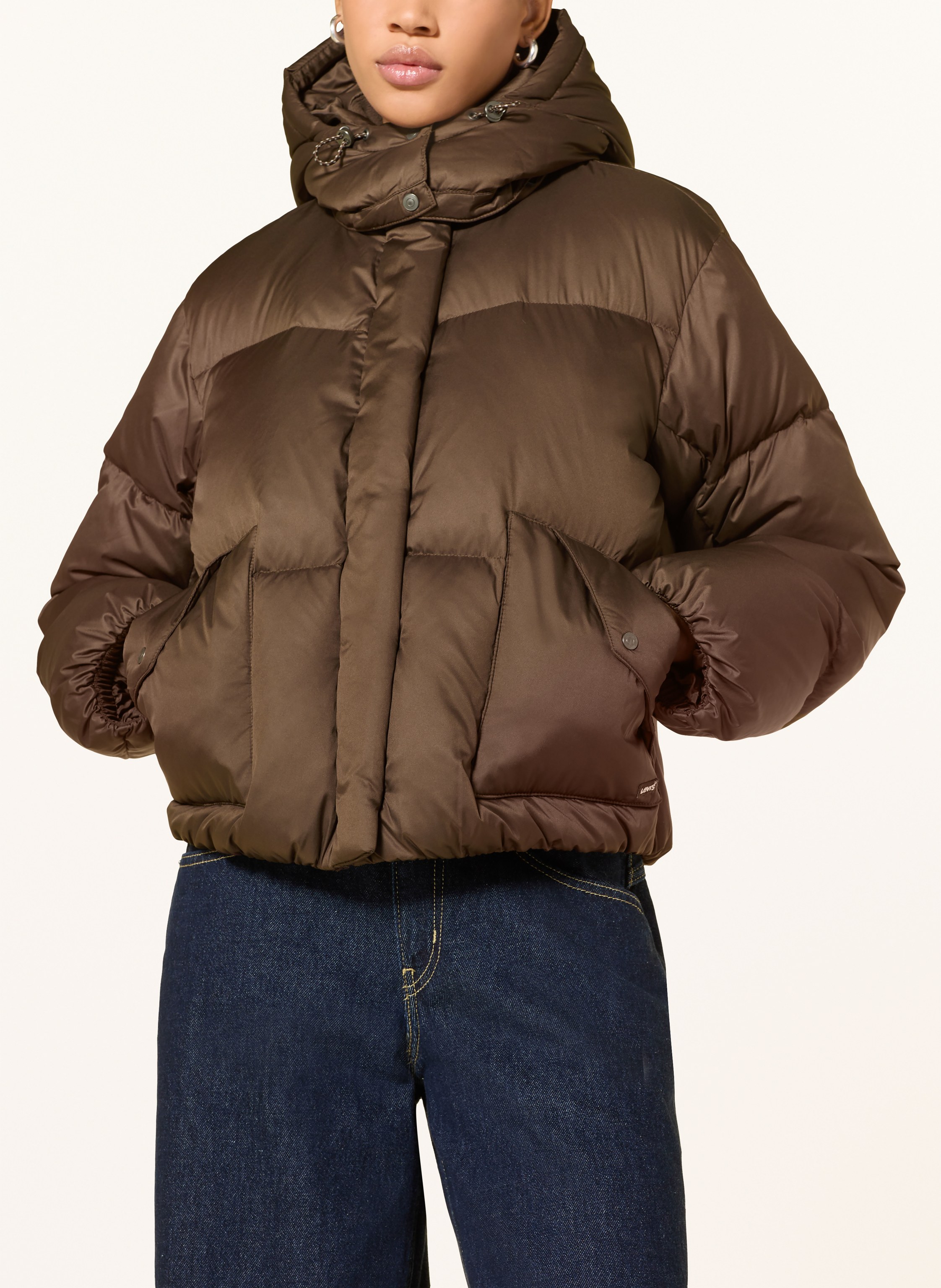 Thumbnail - Levi's® Daunenjacke Western Mit Abnehmbarer Kapuze braun