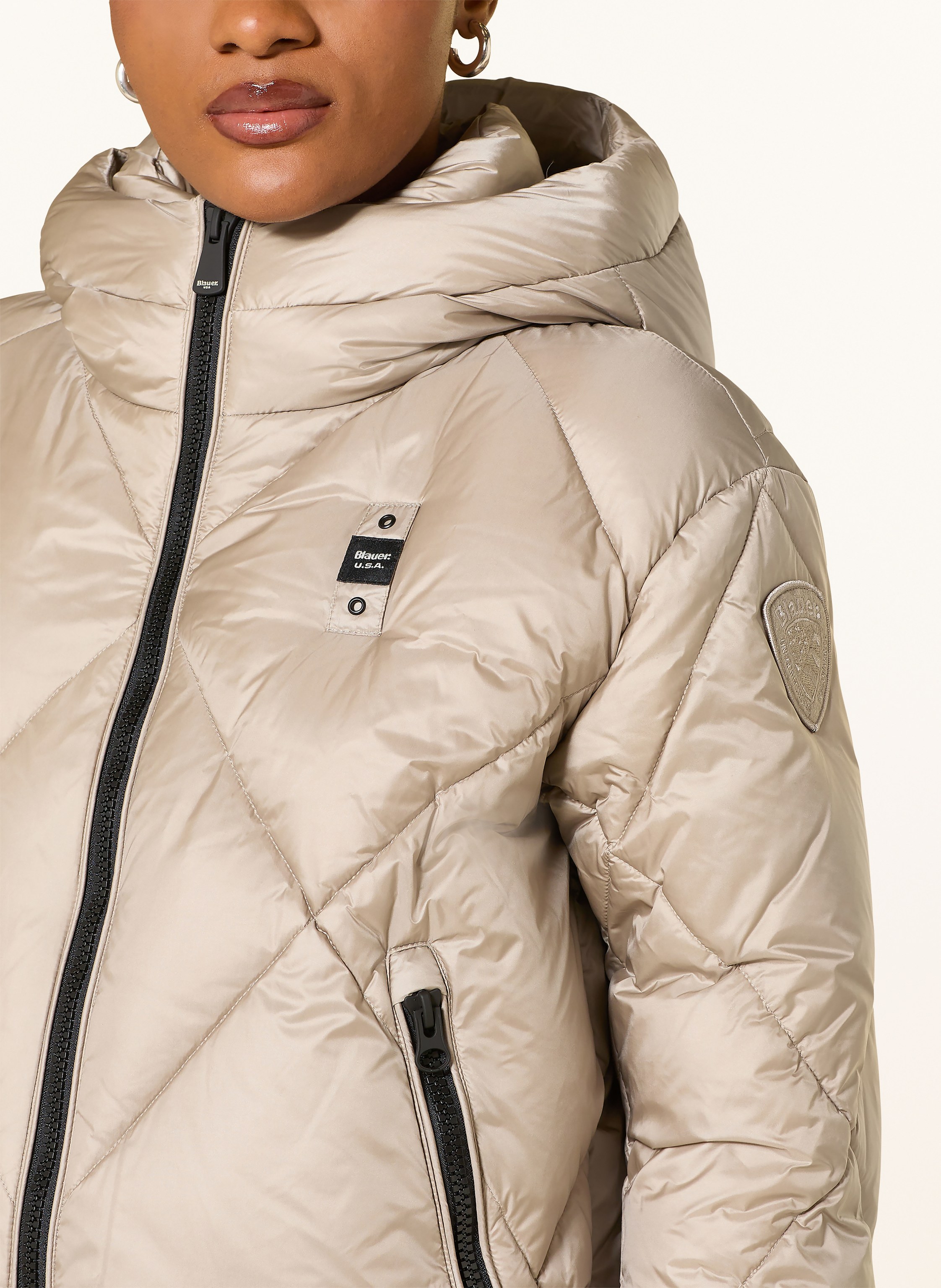 Thumbnail - Blauer Daunenjacke Lamartine beige