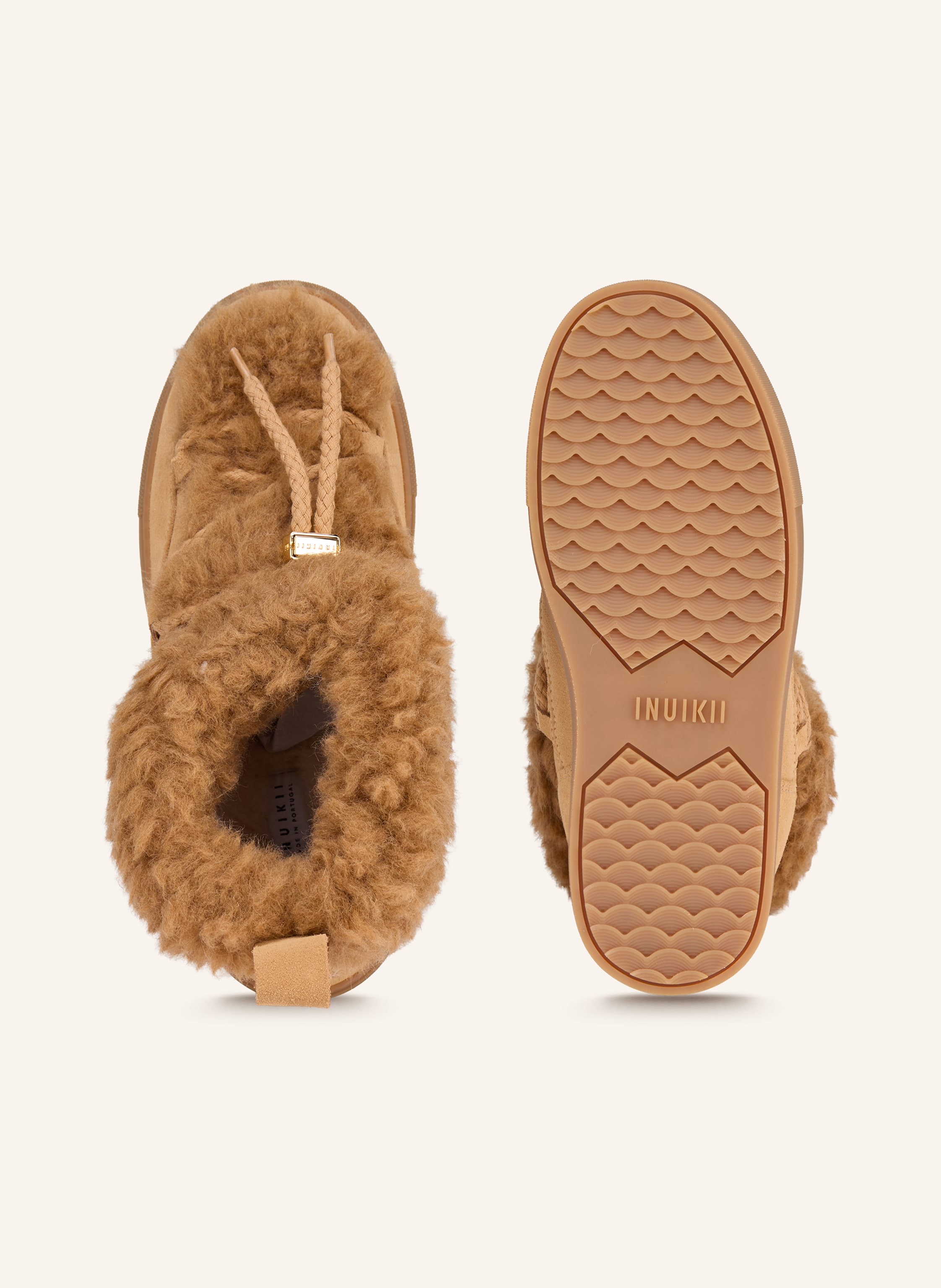 Thumbnail - Inuikii Plateau-Boots Teddy Low Mit Kunstfell beige