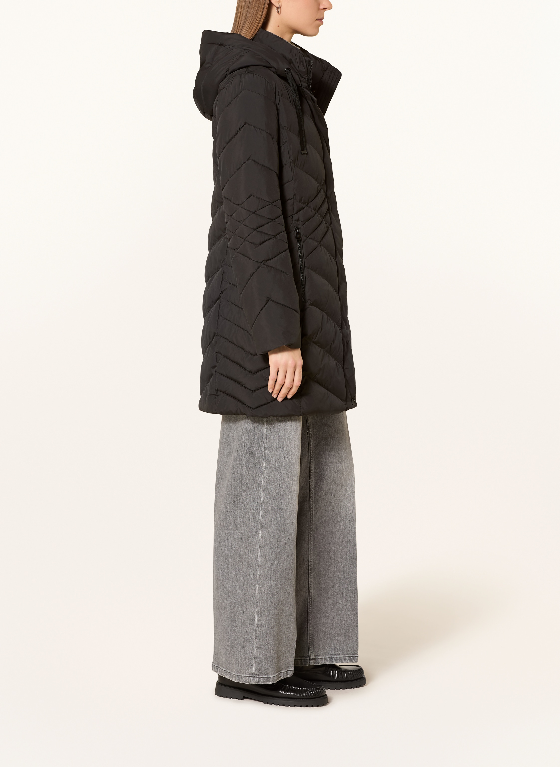 Thumbnail - Fuchs Schmitt Steppmantel Mit Abnehmbarer Kapuze schwarz