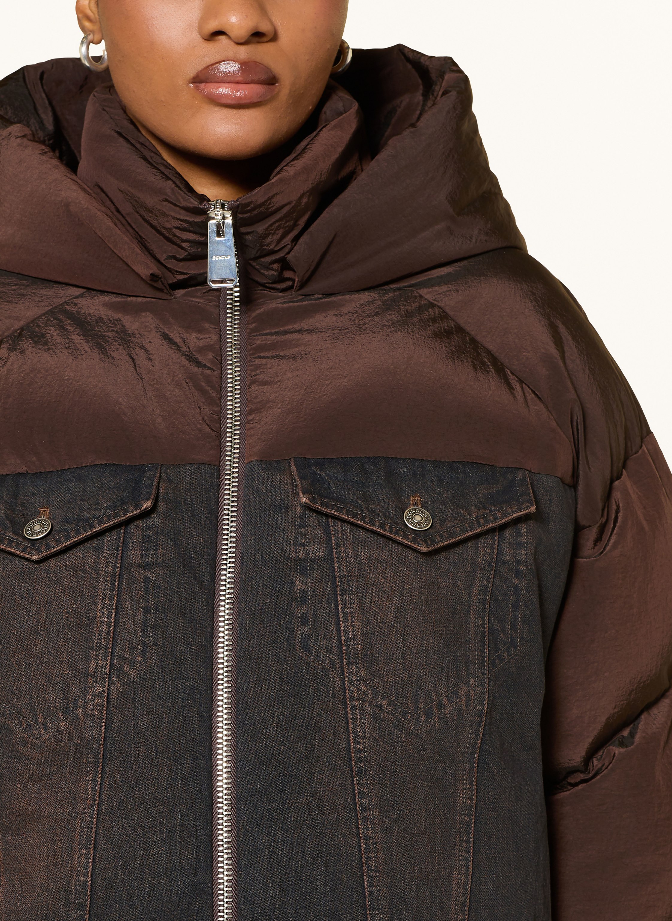 Thumbnail - Dondup Steppjacke Im Materialmix braun