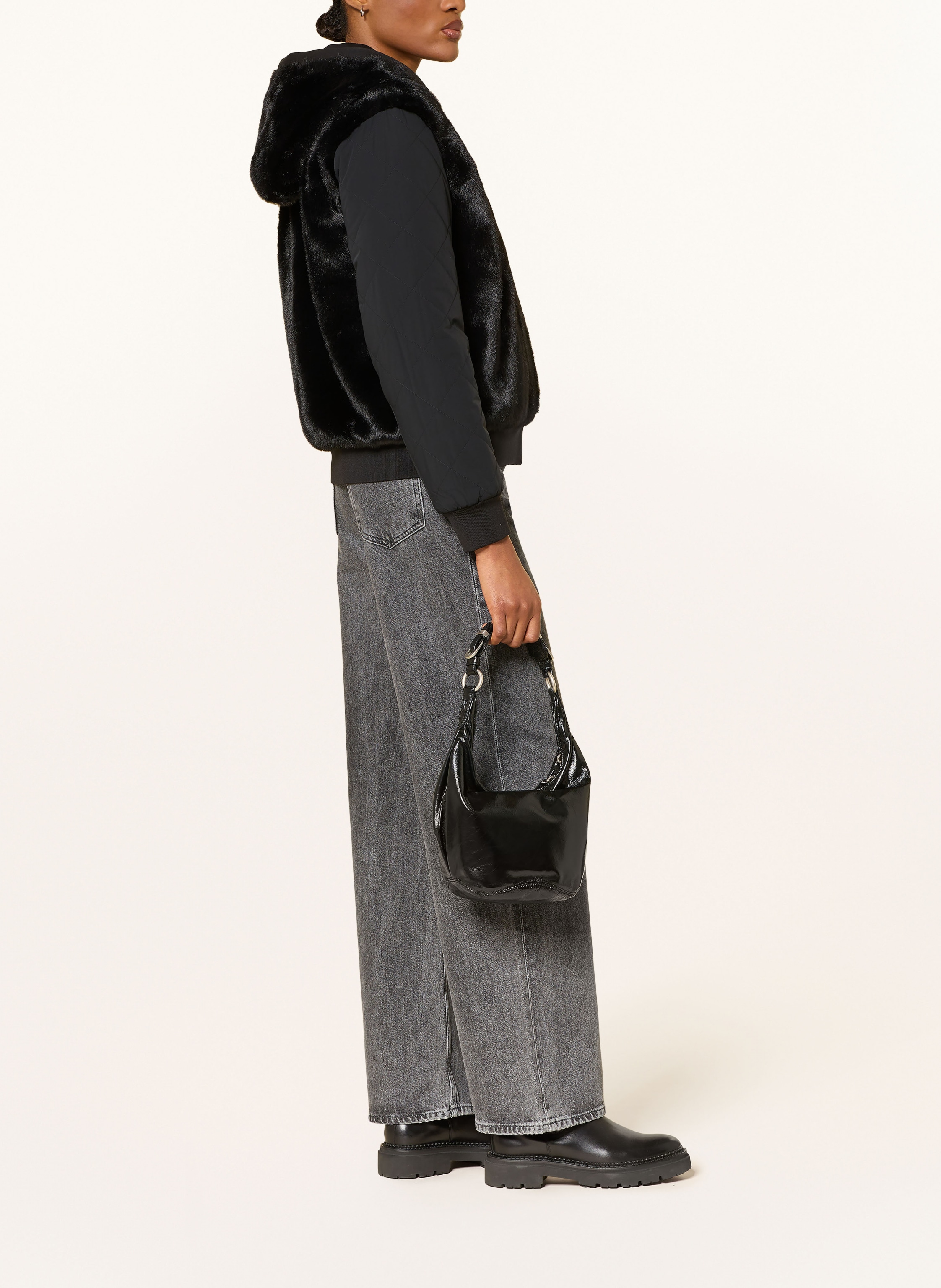 Thumbnail - Mackage Sweatjacke Zum Wenden Mit Kunstfell schwarz