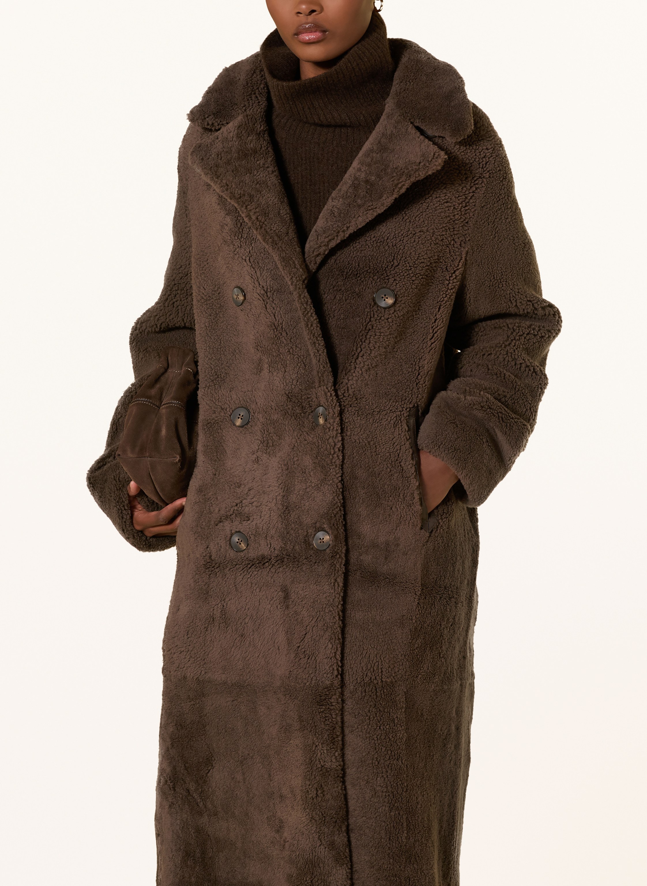 Thumbnail - Mrs & Hugs Ledermantel braun