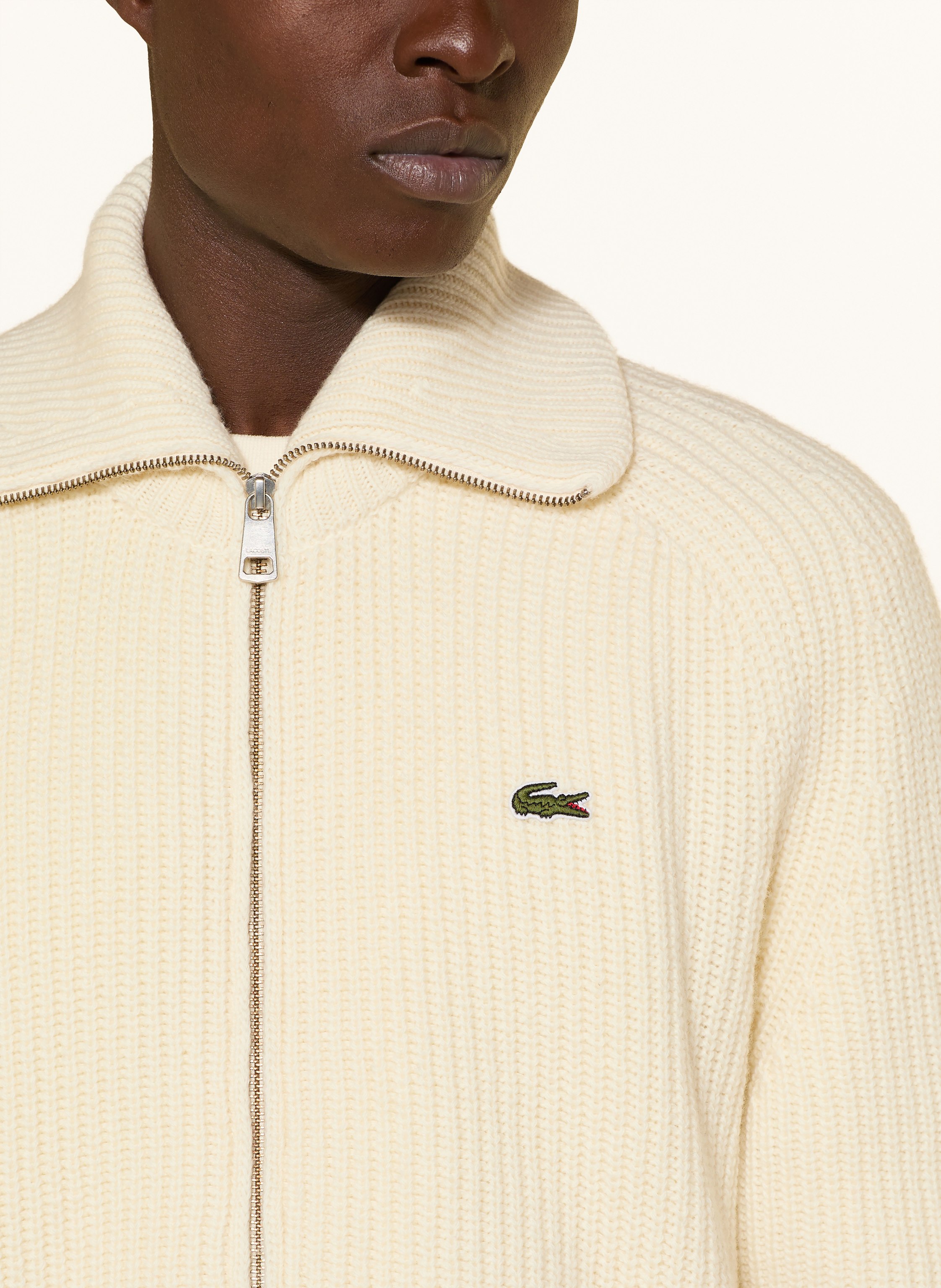 Thumbnail - Lacoste Strickjacke weiss