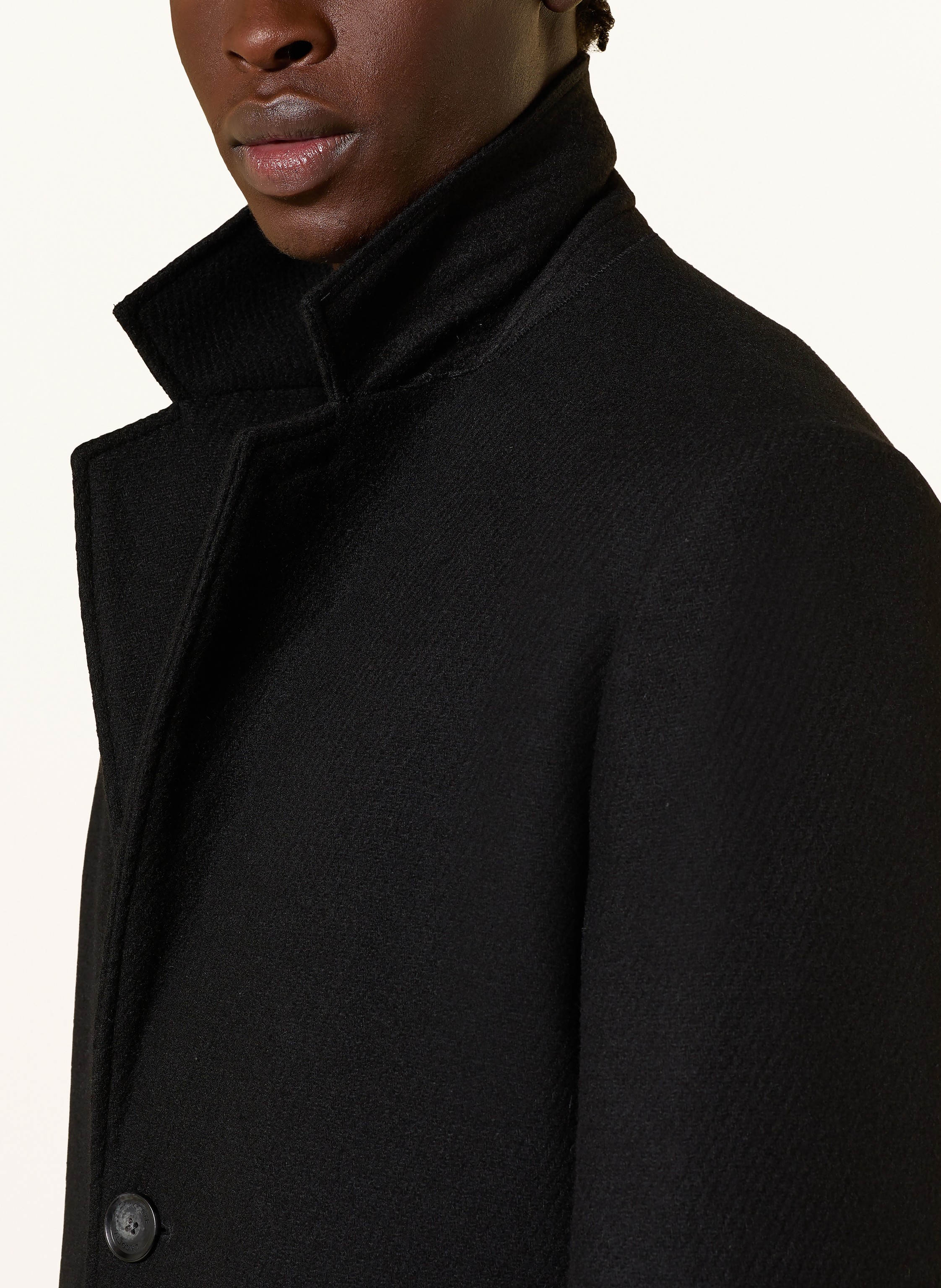 Thumbnail - Lacoste Wollmantel schwarz