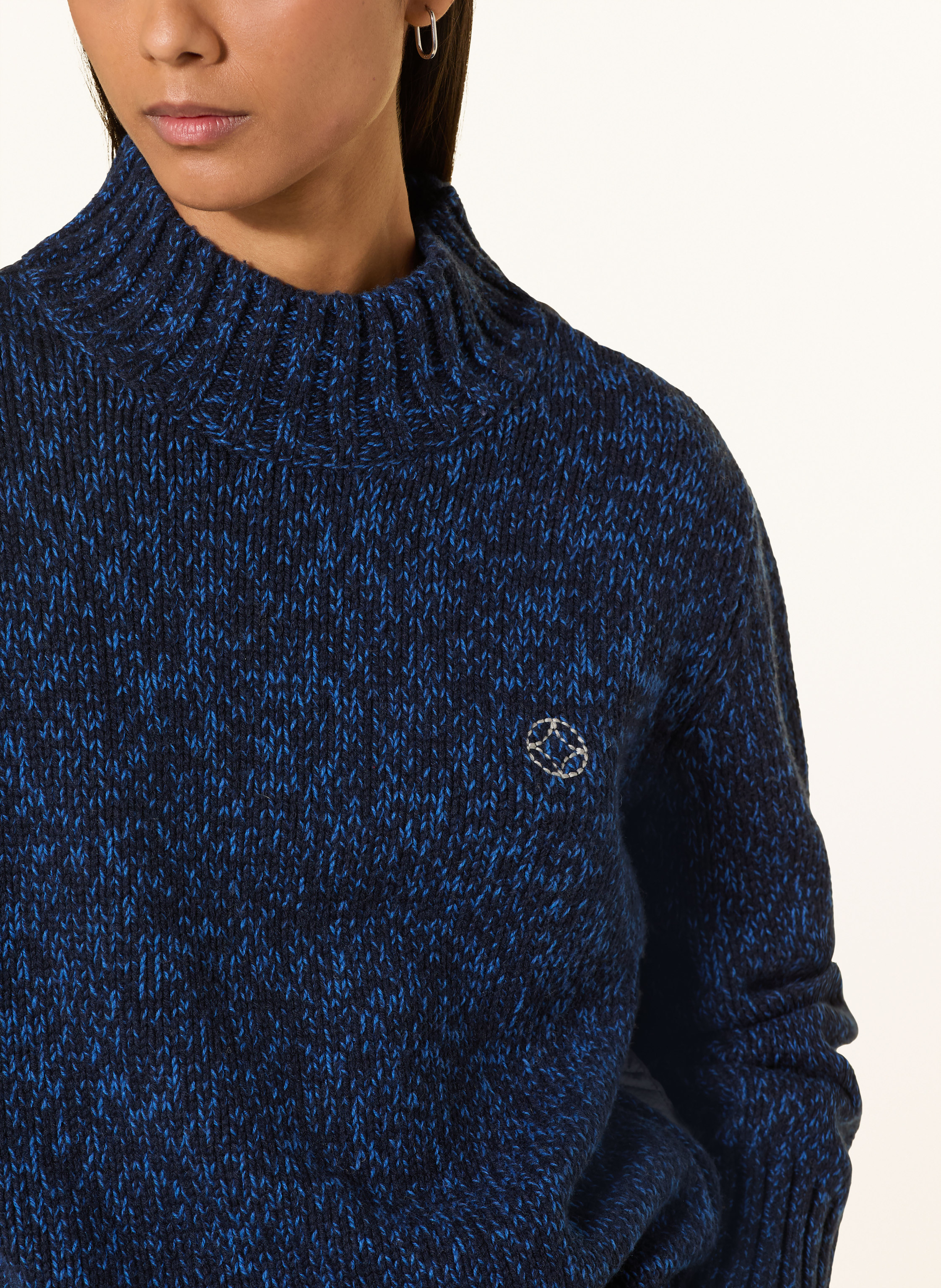 Thumbnail - Heyanno Pullover Mmhgrace Im Materialmix blau