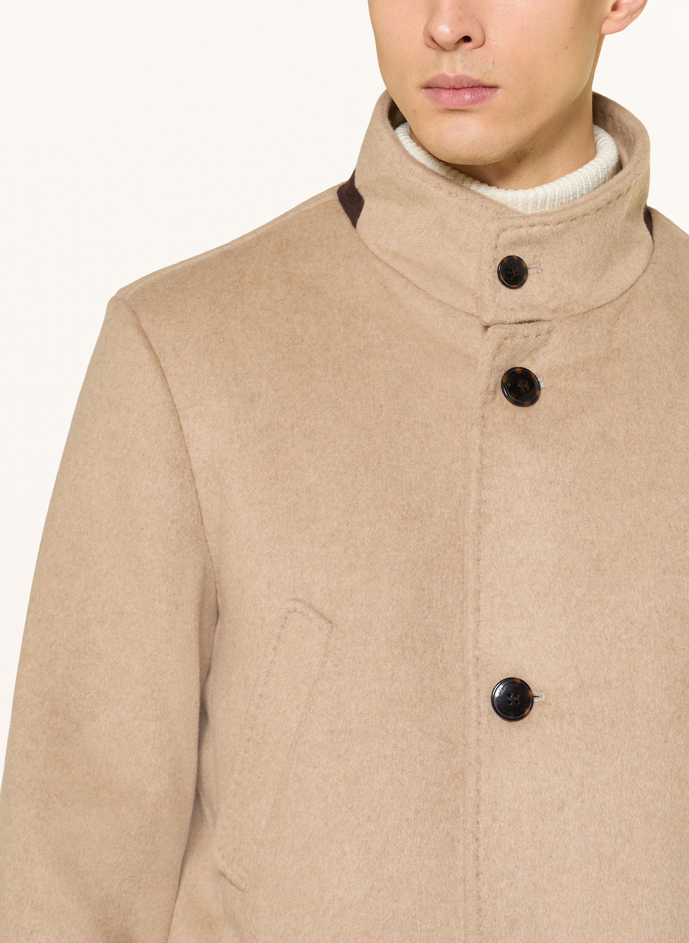 Thumbnail - Pierre Cardin Mantel Mit Herausnehmbarer Blende beige