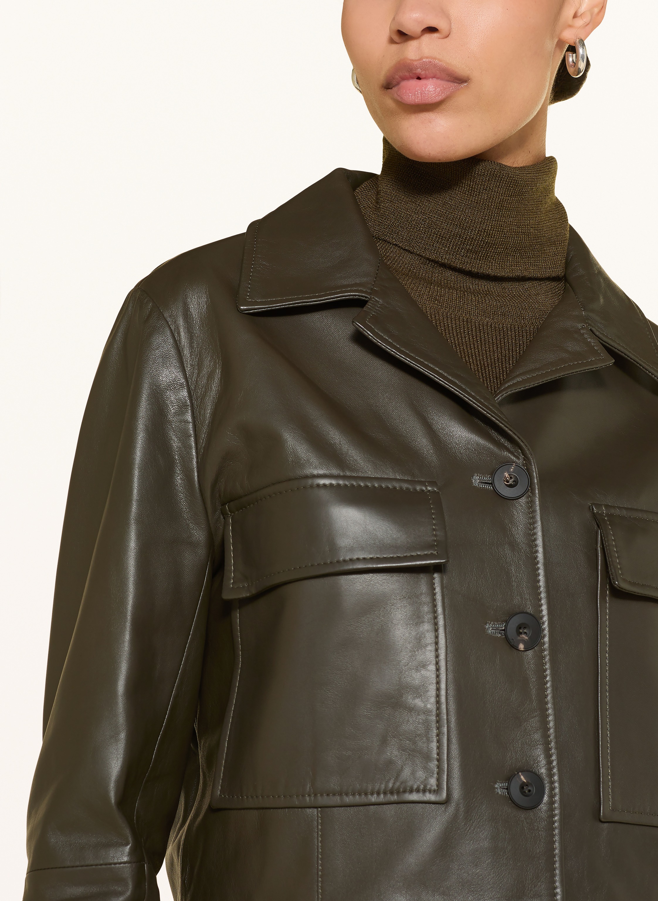 Thumbnail - Antonelli Firenze Lederjacke Gelato gruen