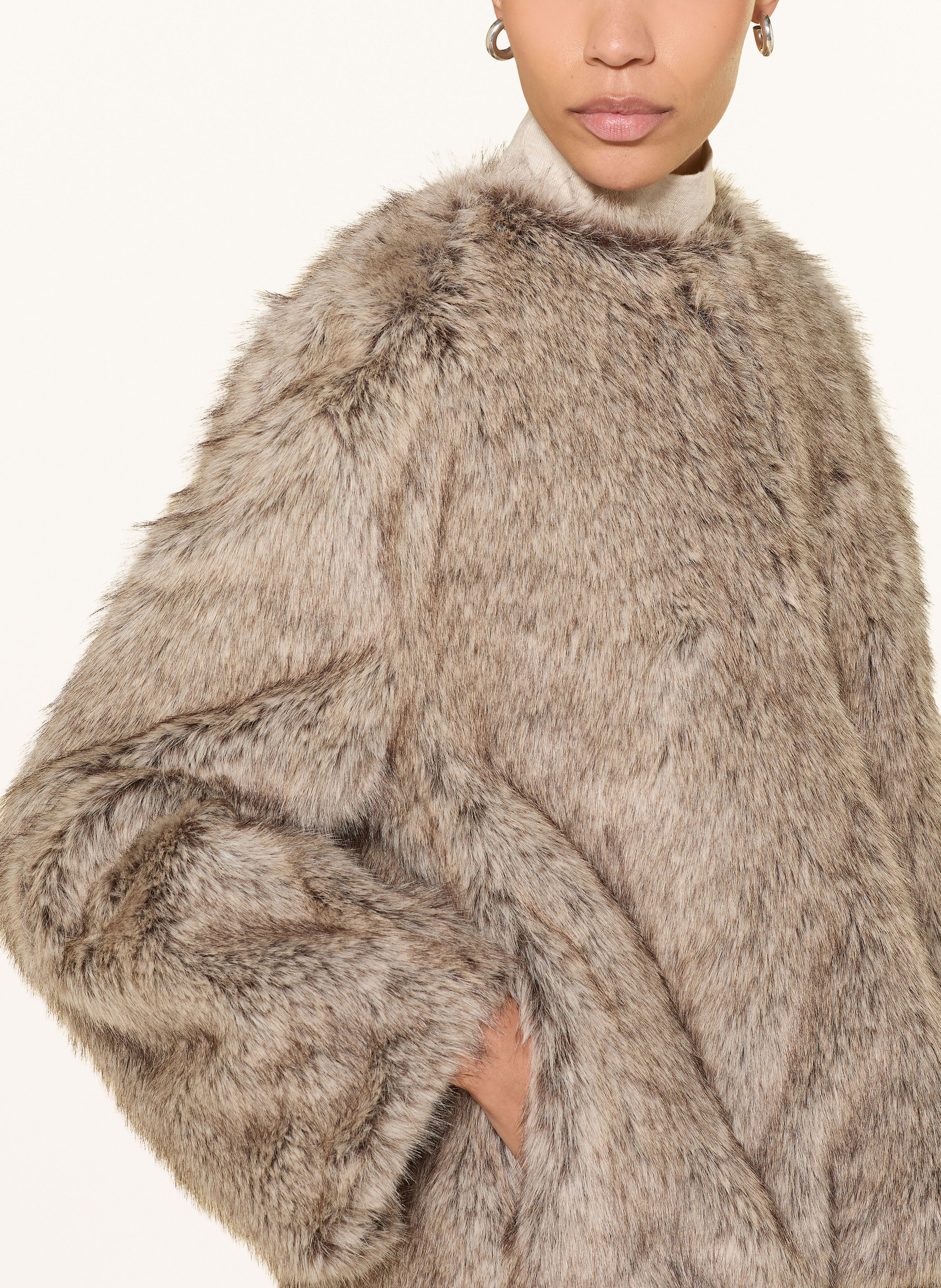 Thumbnail - Antonelli Firenze Kunstfell-Jacke Krumiri beige