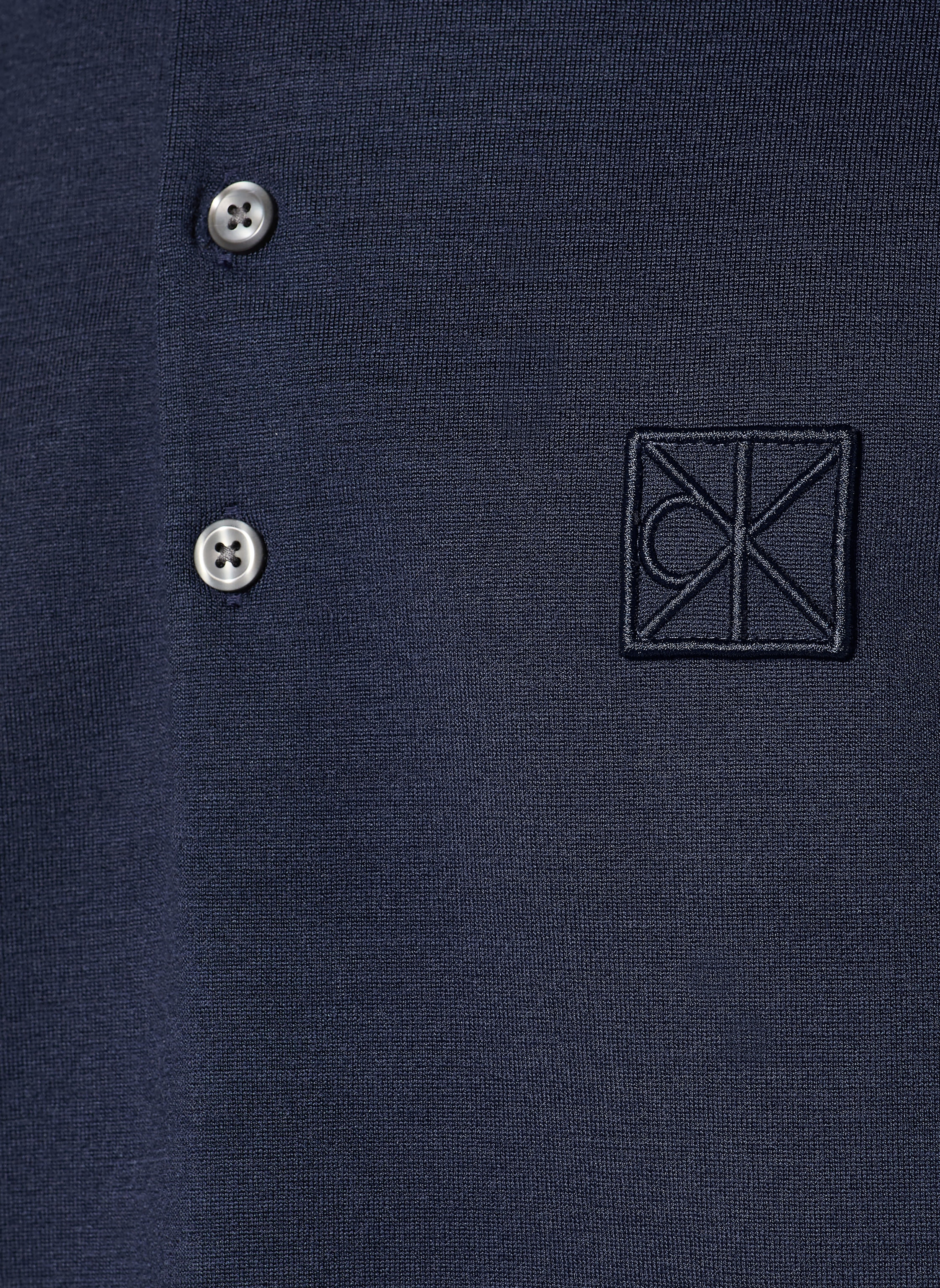 Thumbnail - Calvin Klein Sweat-Poloshirt blau