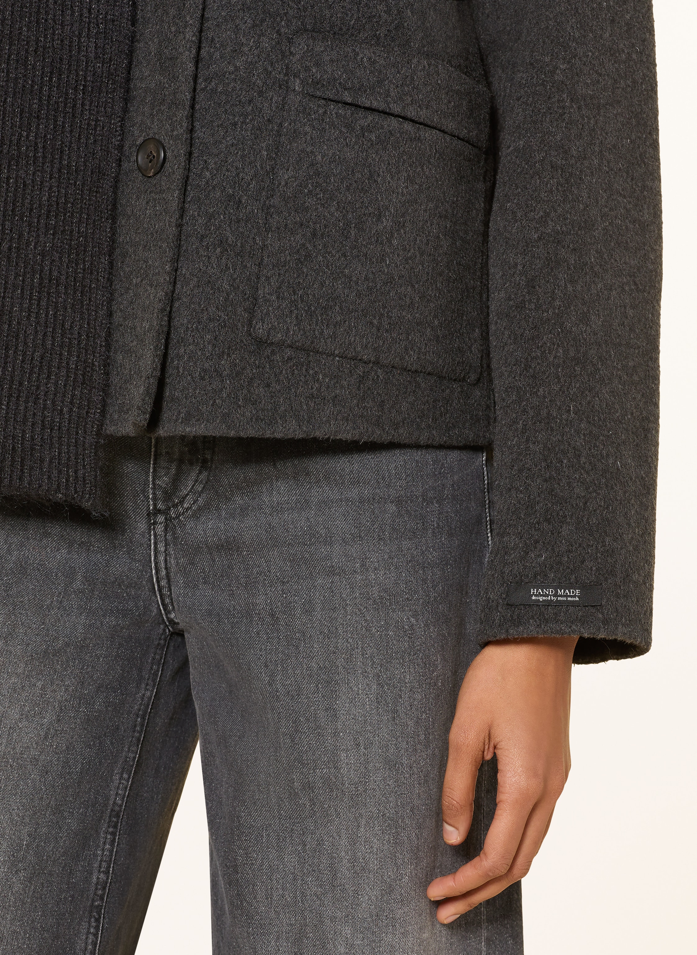 Thumbnail - Mos Mosh Kastenjacke Mmmaria Mit Abnehmbarem Schal grau