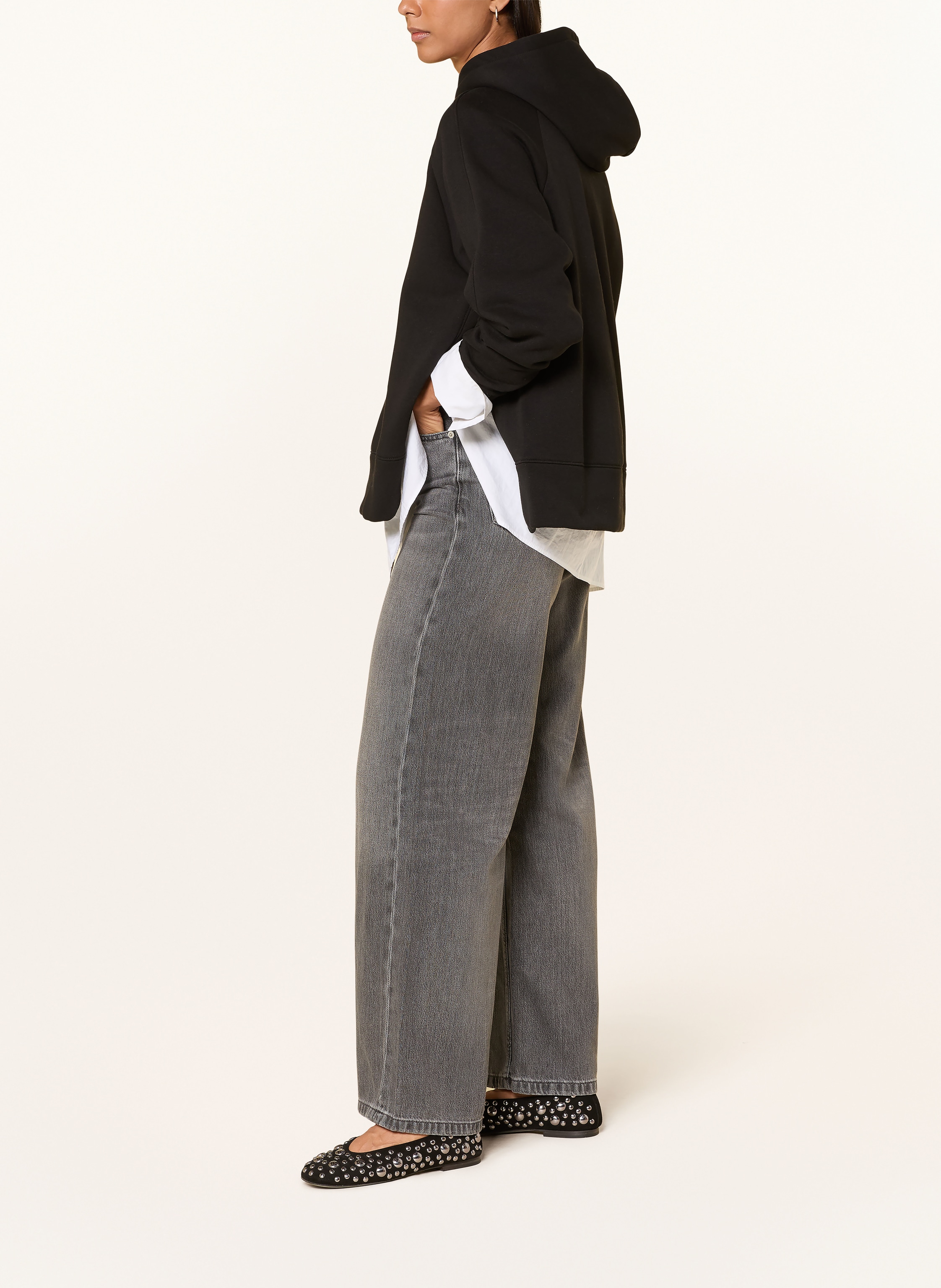 Thumbnail - Tommy Hilfiger Wide Leg Jeans grau