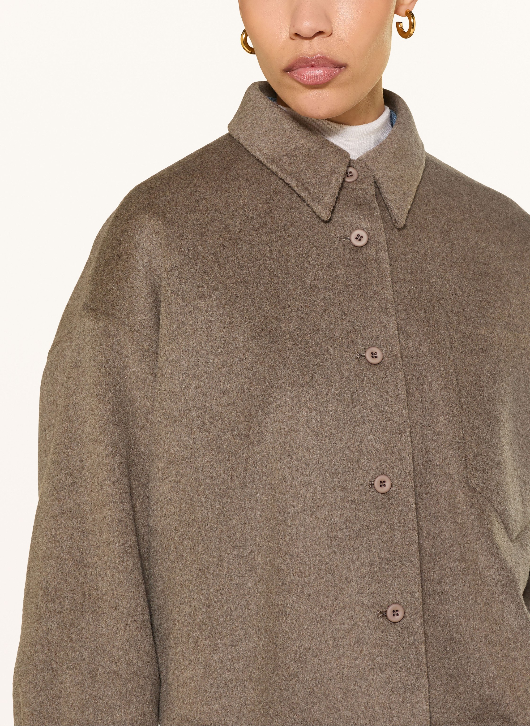 Thumbnail - Jnby Overjacket Mit Cashemere braun