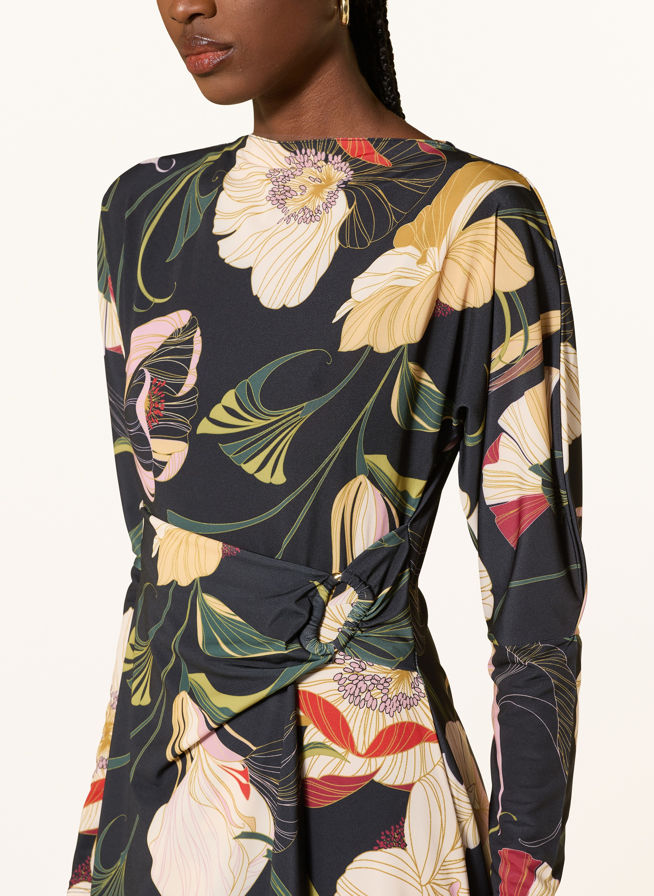 Thumbnail - Ted Baker Kleid Lawria In Wickeloptik schwarz