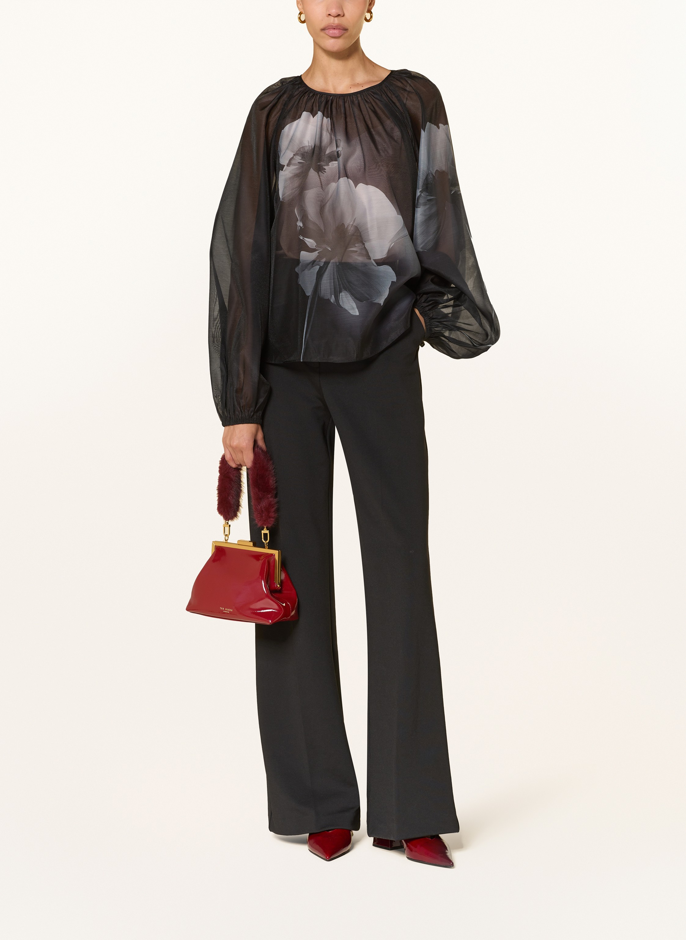 Thumbnail - Ted Baker Handtasche Purcel Mit Kunstfell rot