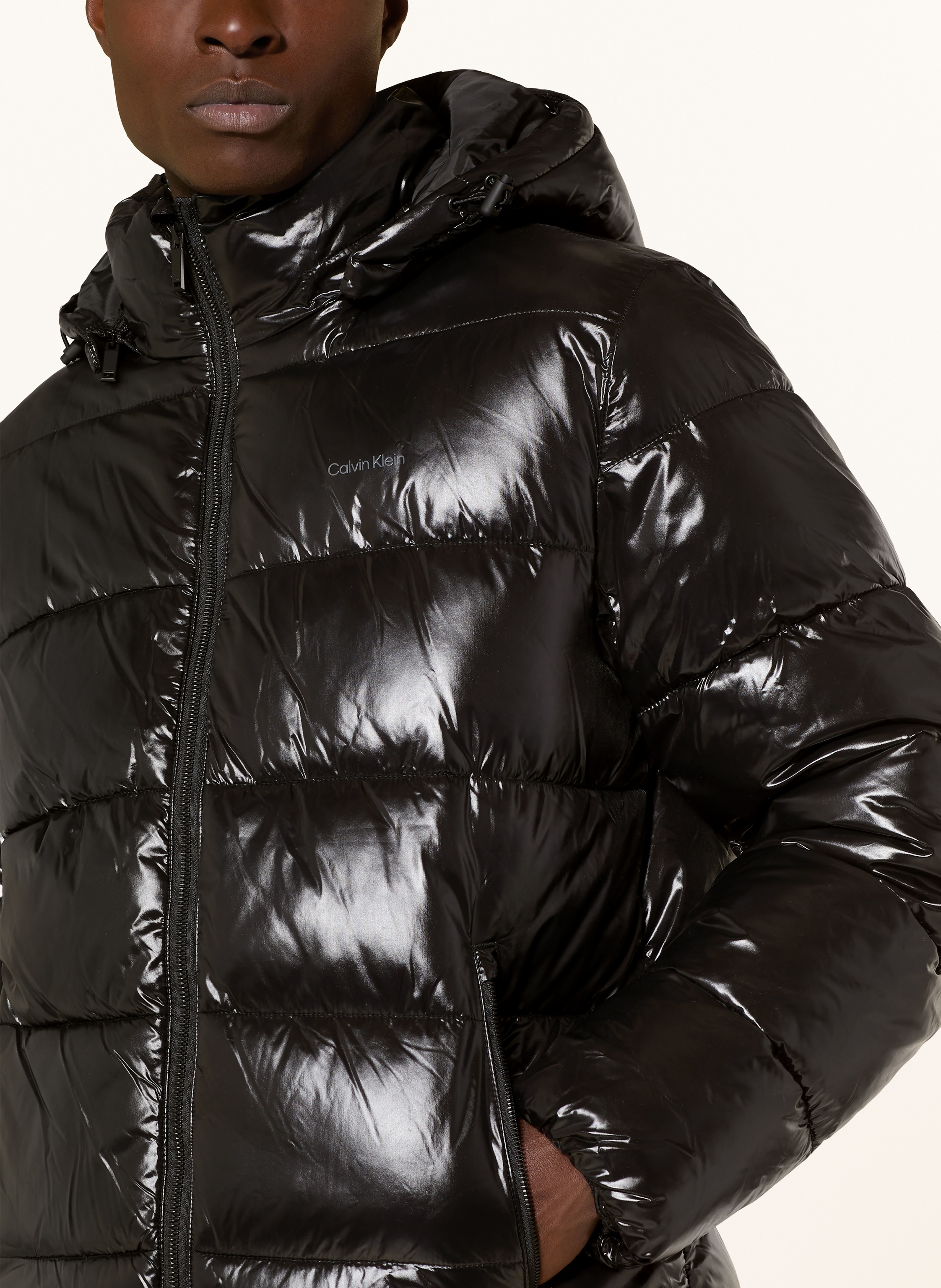 Thumbnail - Calvin Klein Steppjacke Mit Abnehmbarer Kapuze schwarz