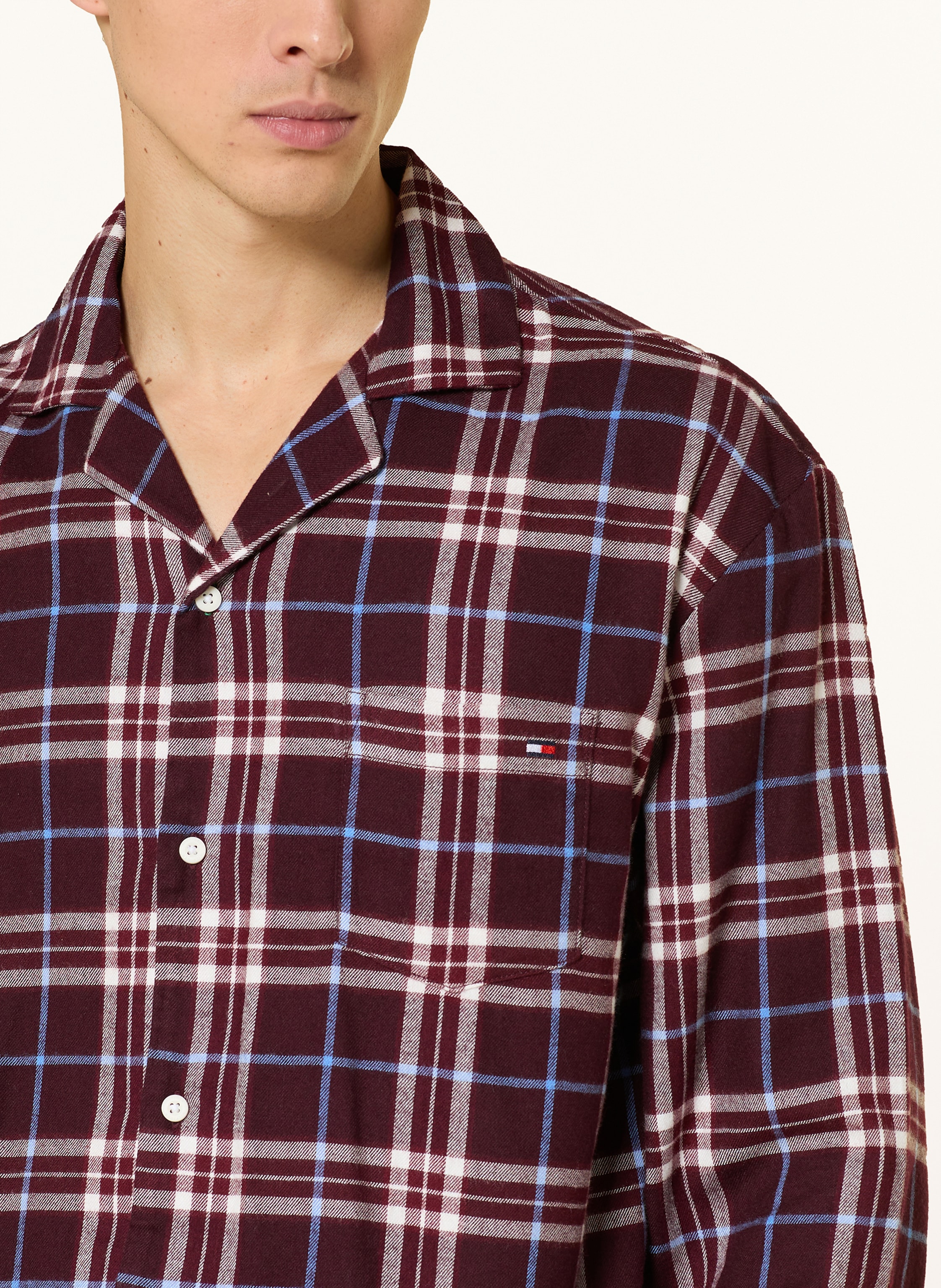 Thumbnail - Tommy Hilfiger Schlafanzug Aus Flanell rot