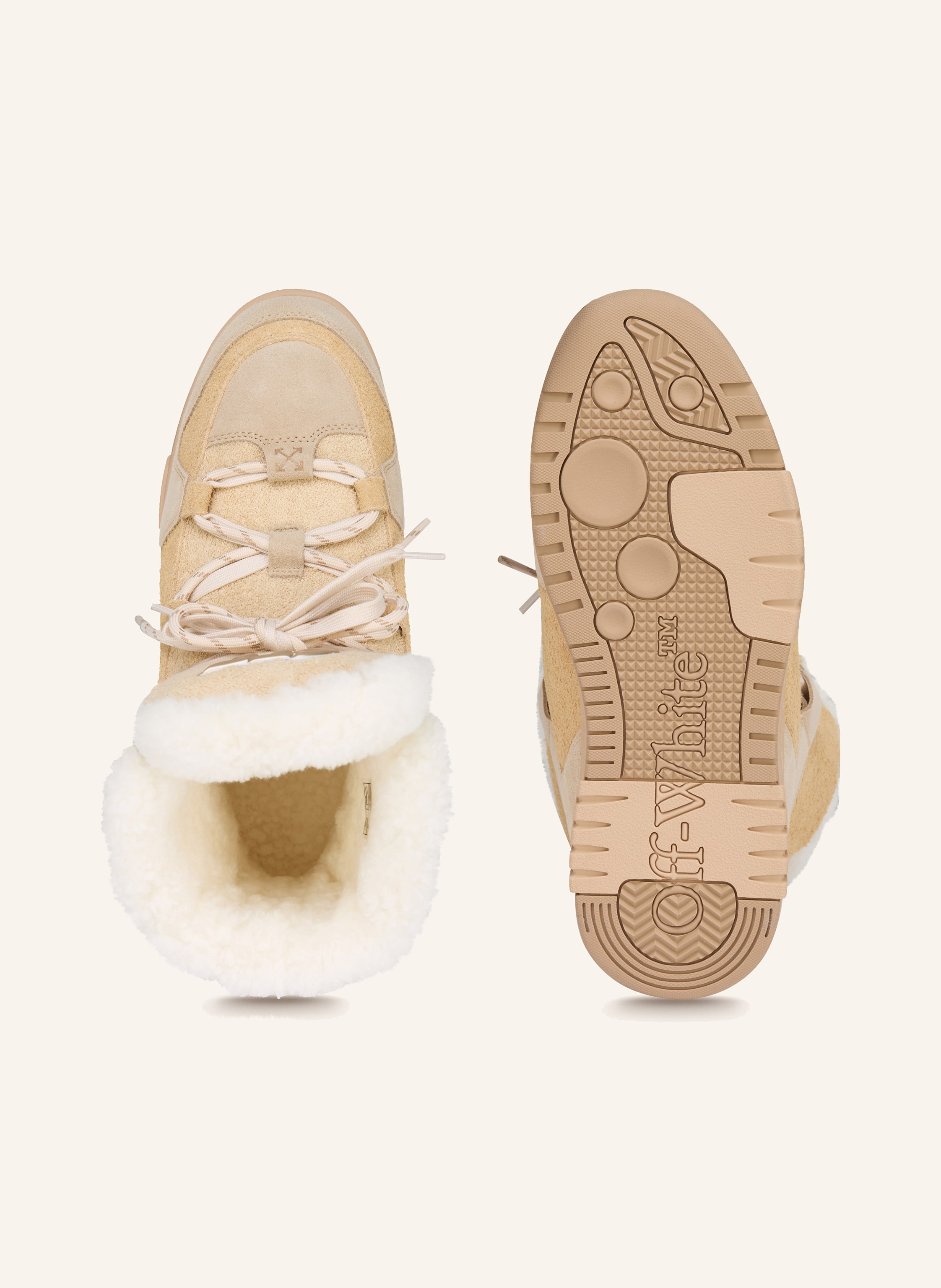Thumbnail - Off-White Schnürboots beige