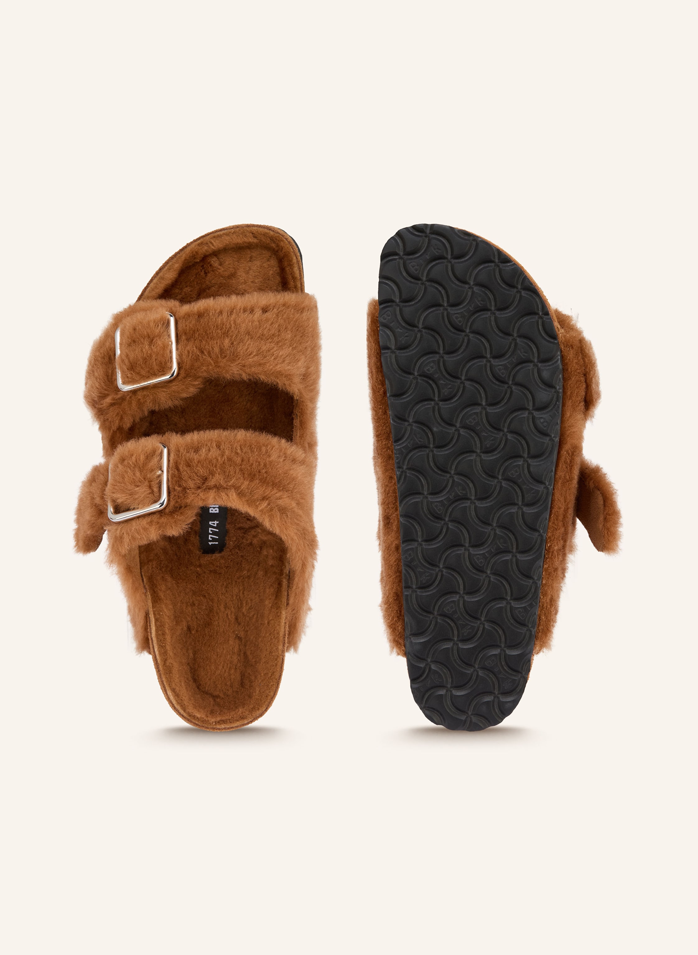 Thumbnail - 1774 Birkenstock Pantoletten Arizona Shearling 1774 braun