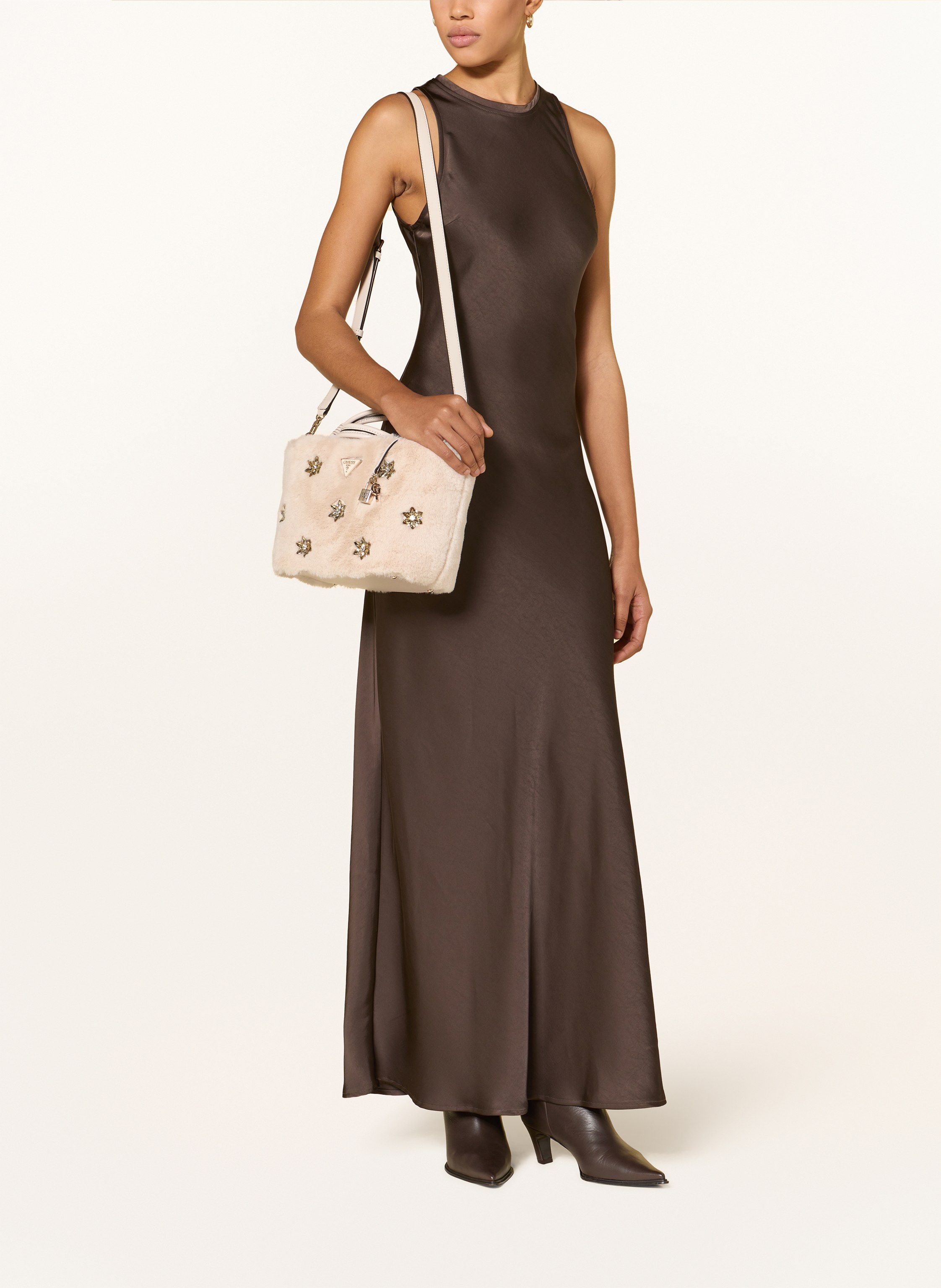 Thumbnail - Guess Handtasche Shaida Mit Schmucksteinen weiss