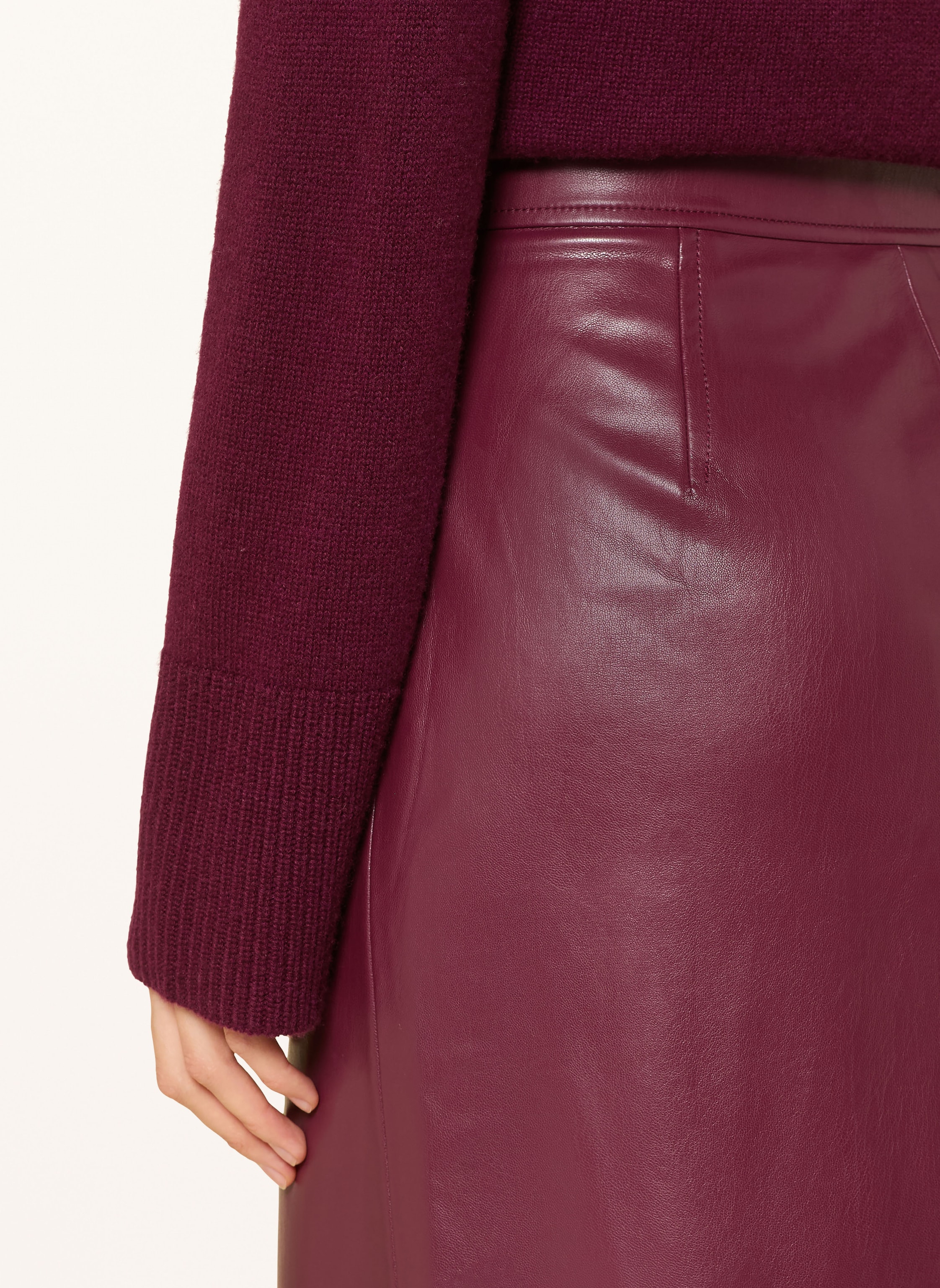 Thumbnail - Joseph Ribkoff Rock In Lederoptik rot