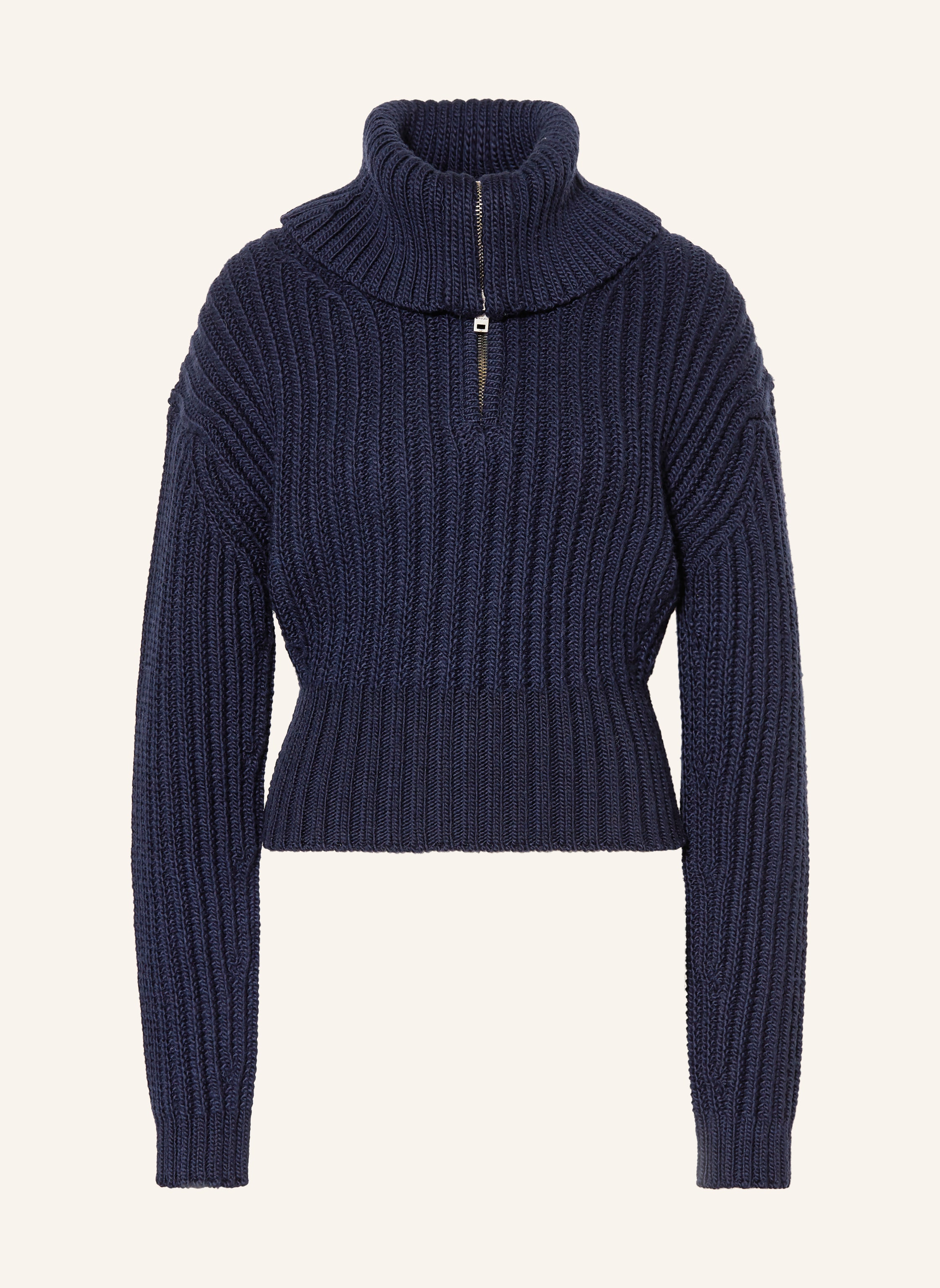 Acne Studios turtleneck sweater in dark blue / white