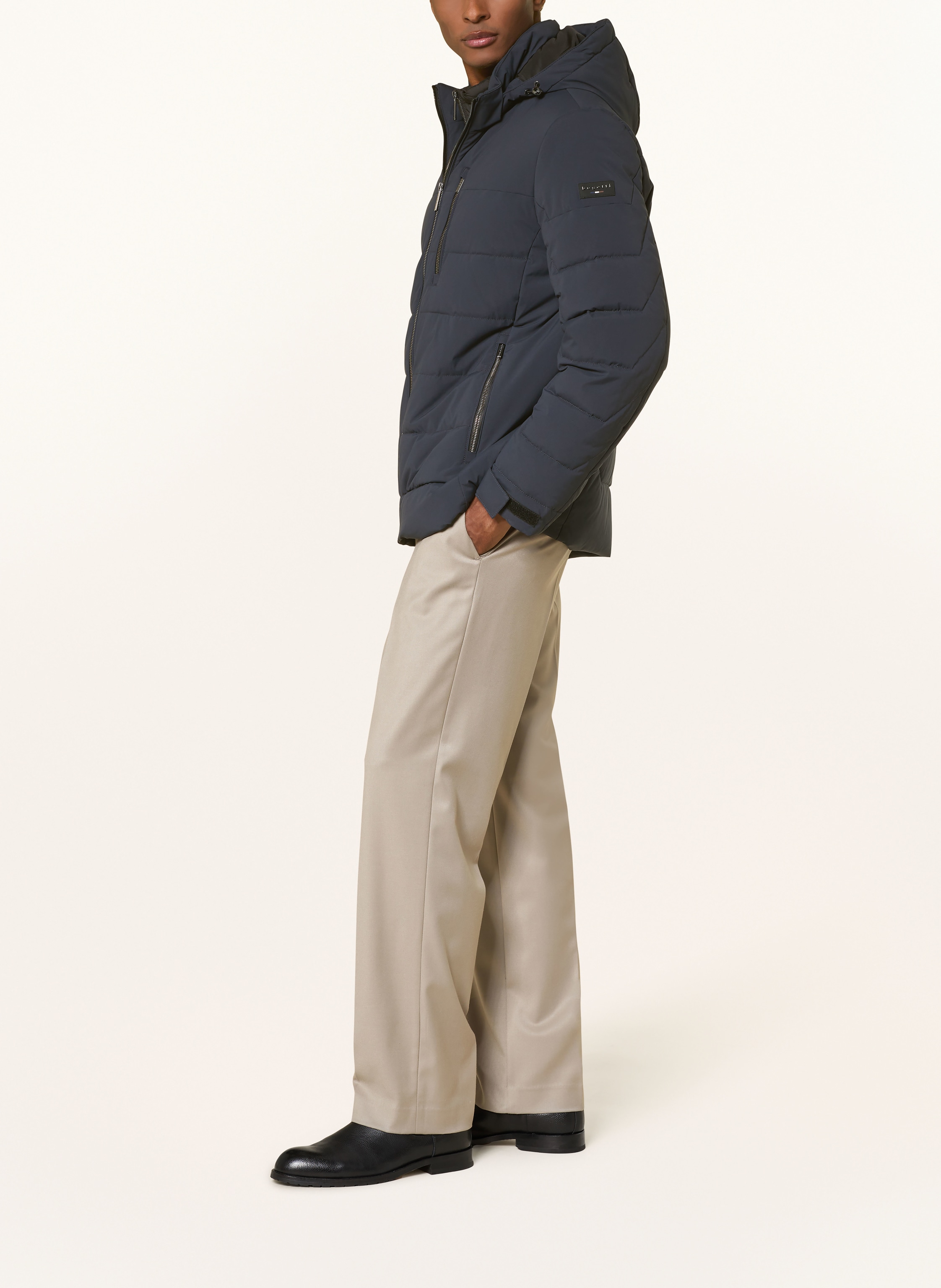 Thumbnail - Bugatti Jacke Mit Herausnehmbarer Blende Und Abnehmbarer Kapuze blau