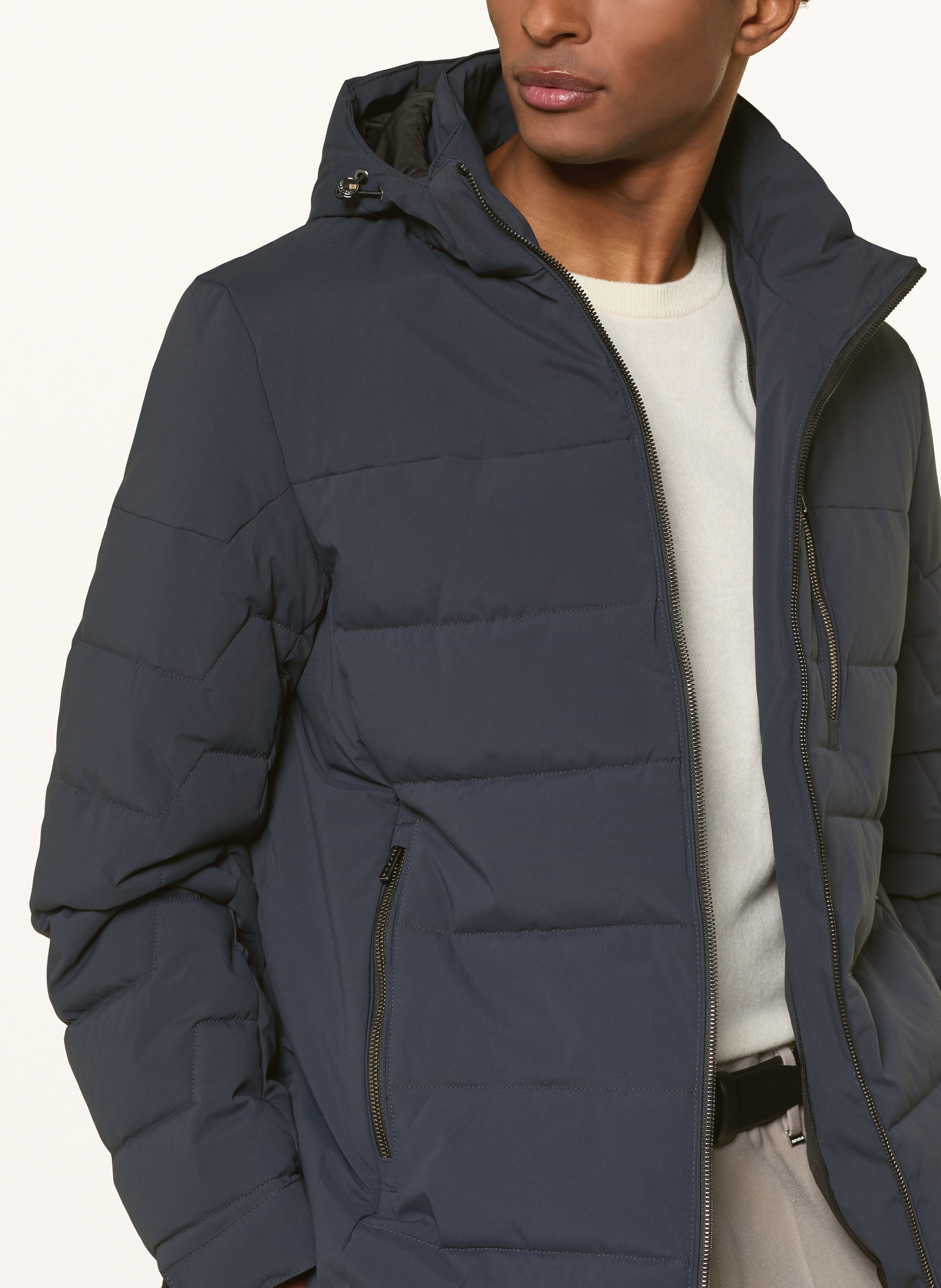 Thumbnail - Bugatti Jacke Mit Herausnehmbarer Blende Und Abnehmbarer Kapuze blau