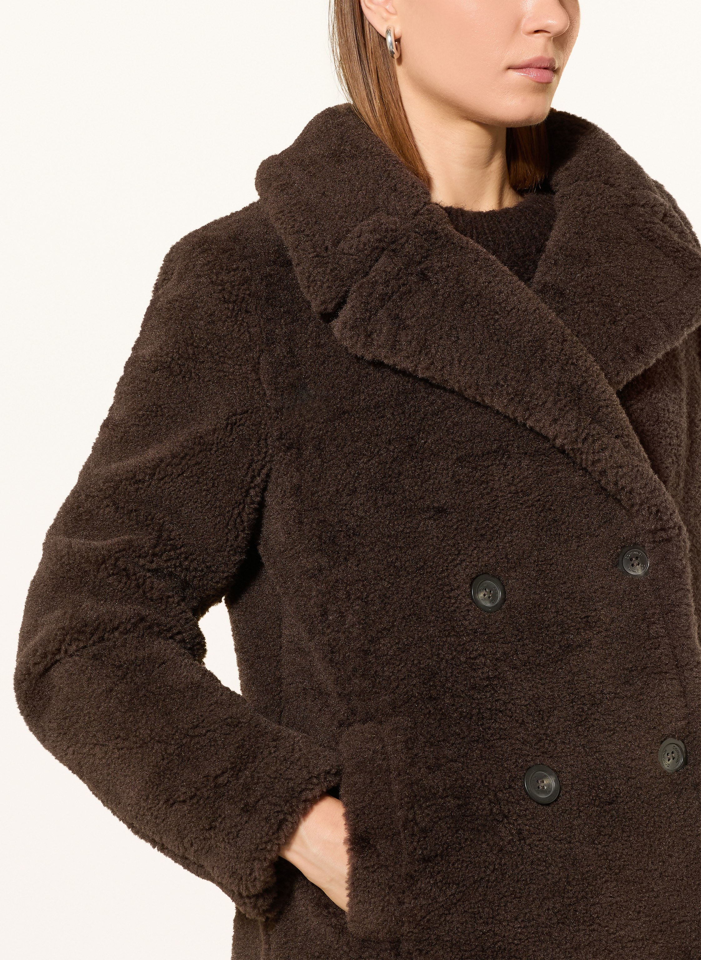 Thumbnail - Comma Teddyfell-Jacke braun