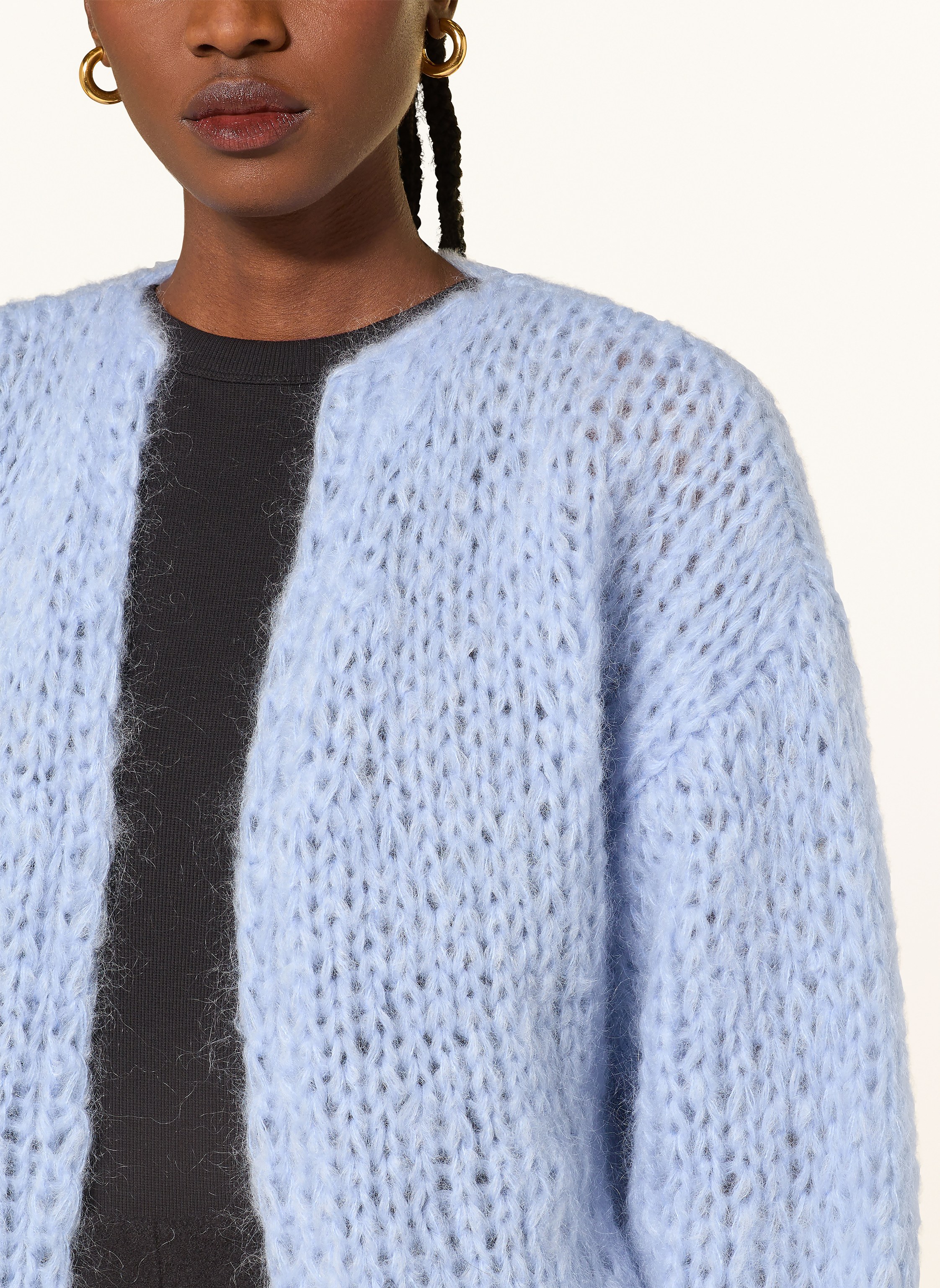 Thumbnail - Maiami Strickhülle Mit Mohair blau