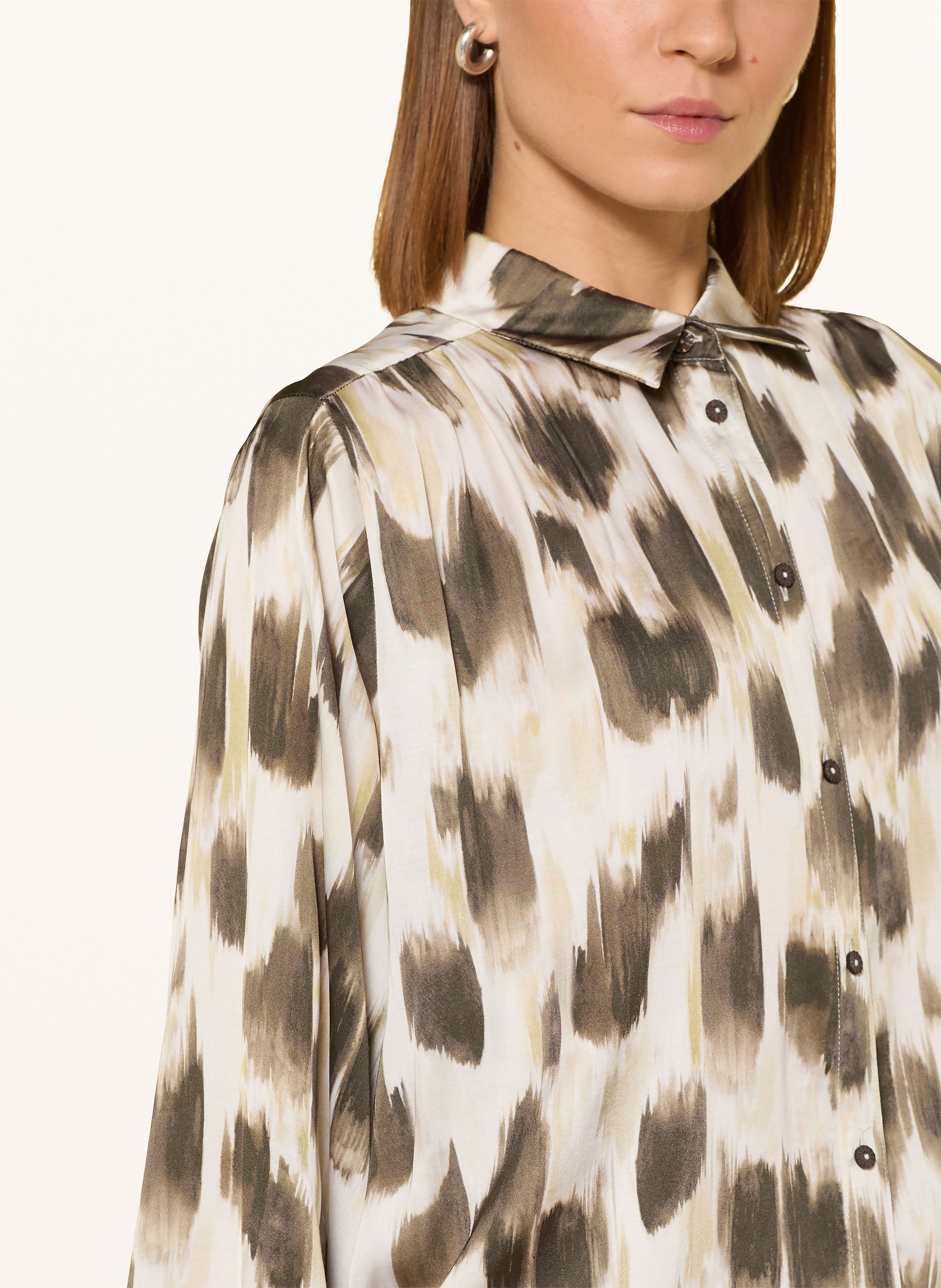 Thumbnail - Desoto Hemdbluse Lena Aus Satin weiss