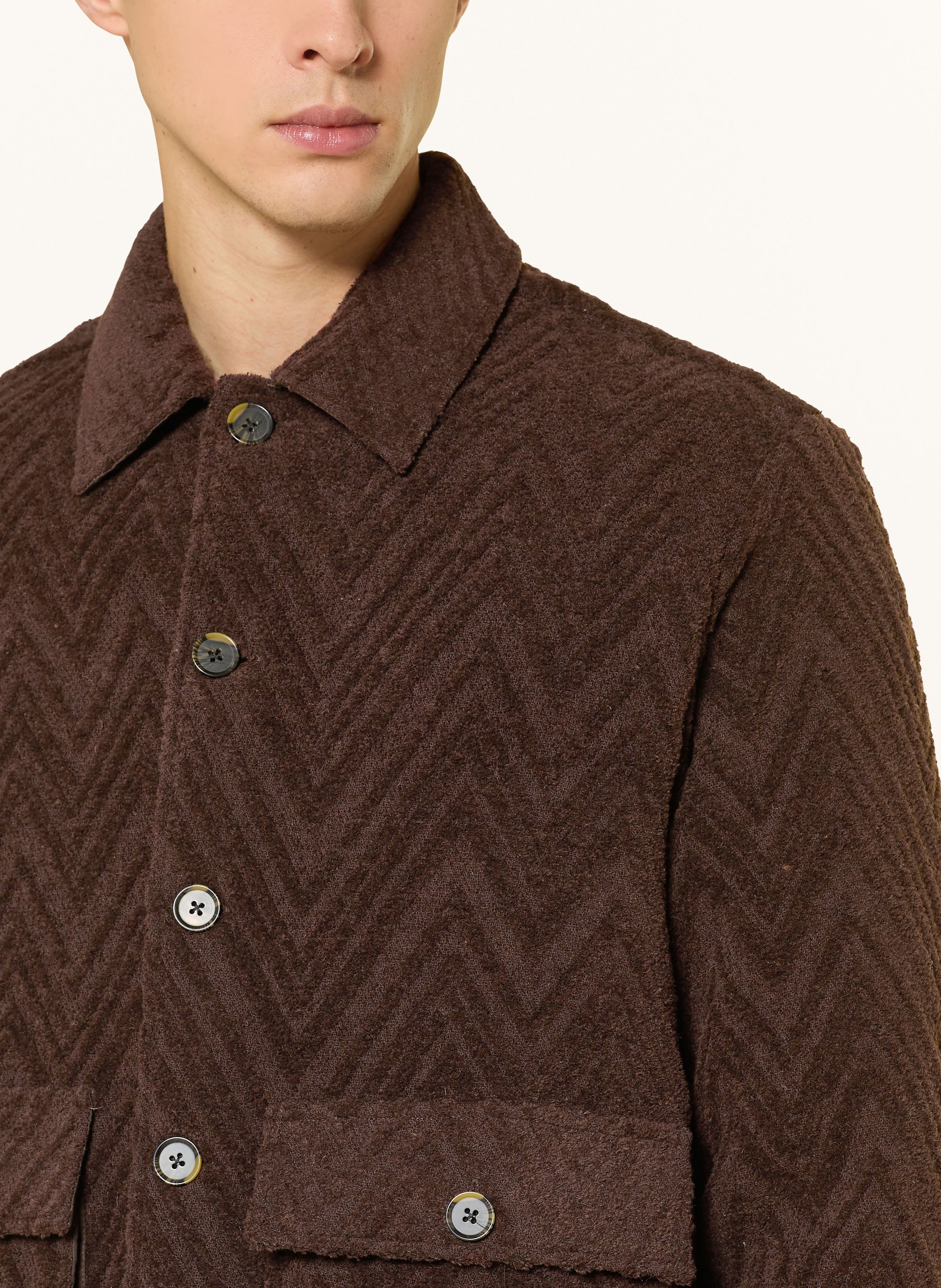 Thumbnail - Mos Mosh Gallery Jacquard-Jacke Mmgluis Clair braun