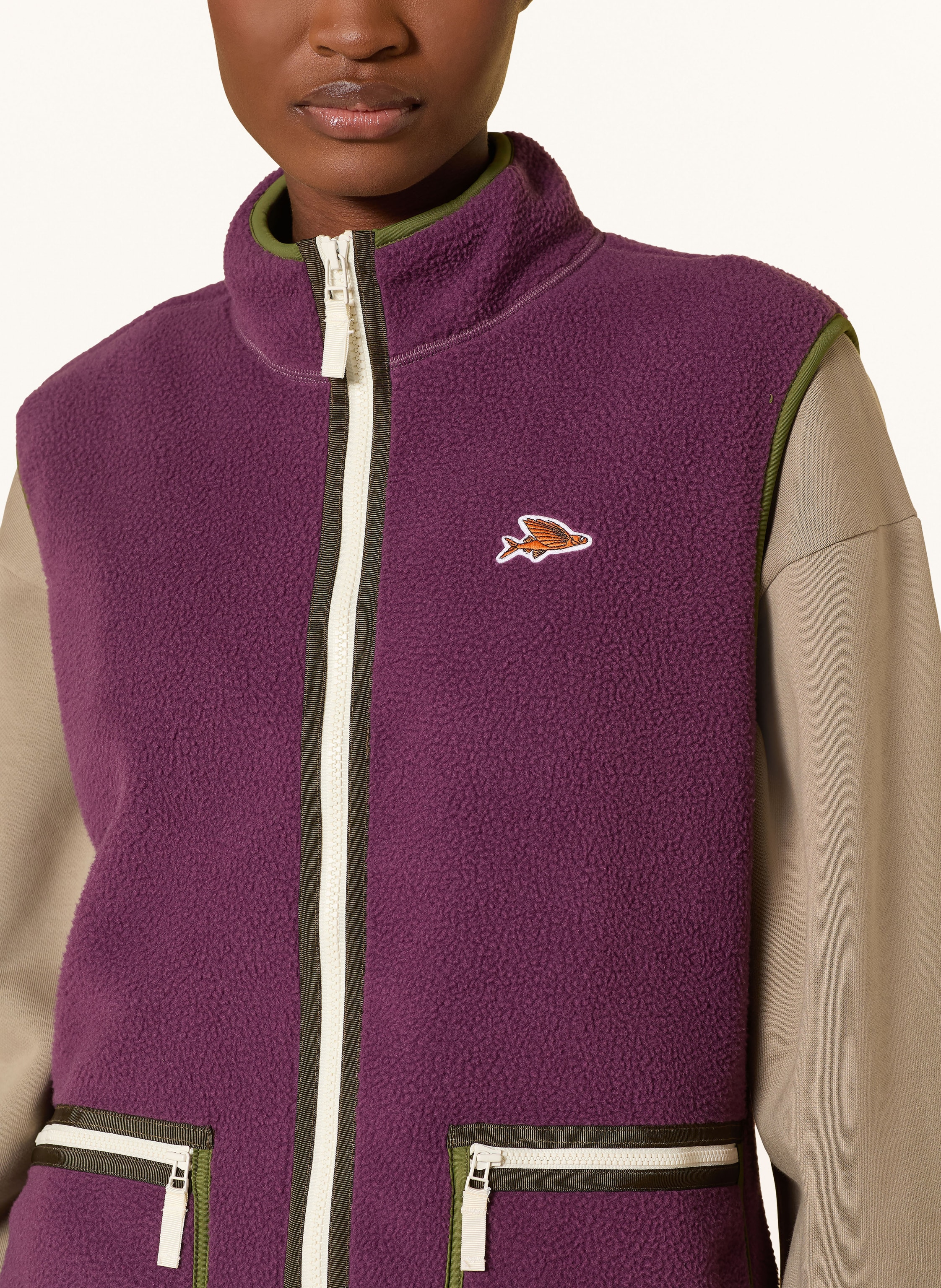 Thumbnail - Café Du Cycliste Fleeceweste Cyrielle lila