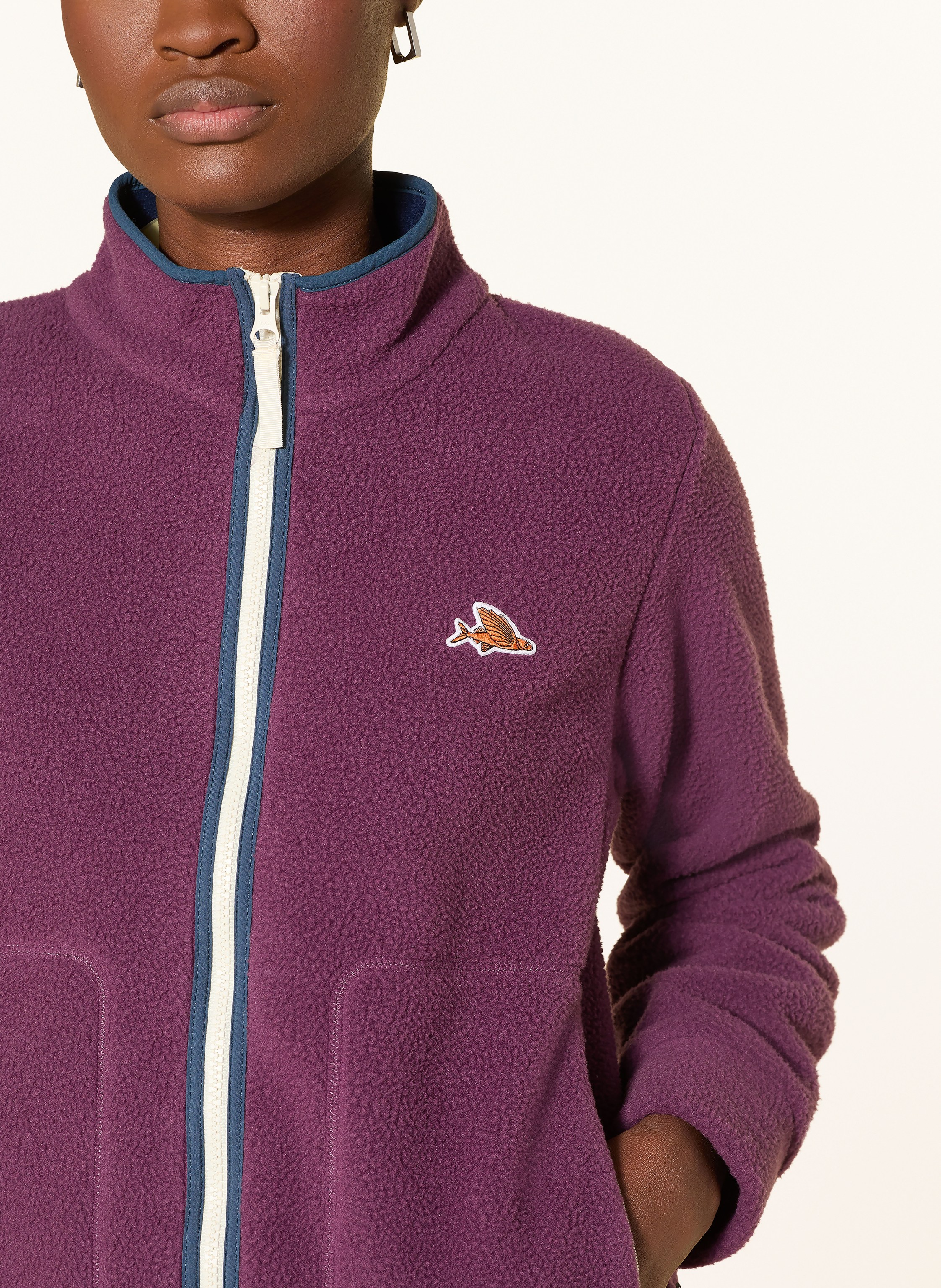 Thumbnail - Café Du Cycliste Fleecejacke Domitille lila