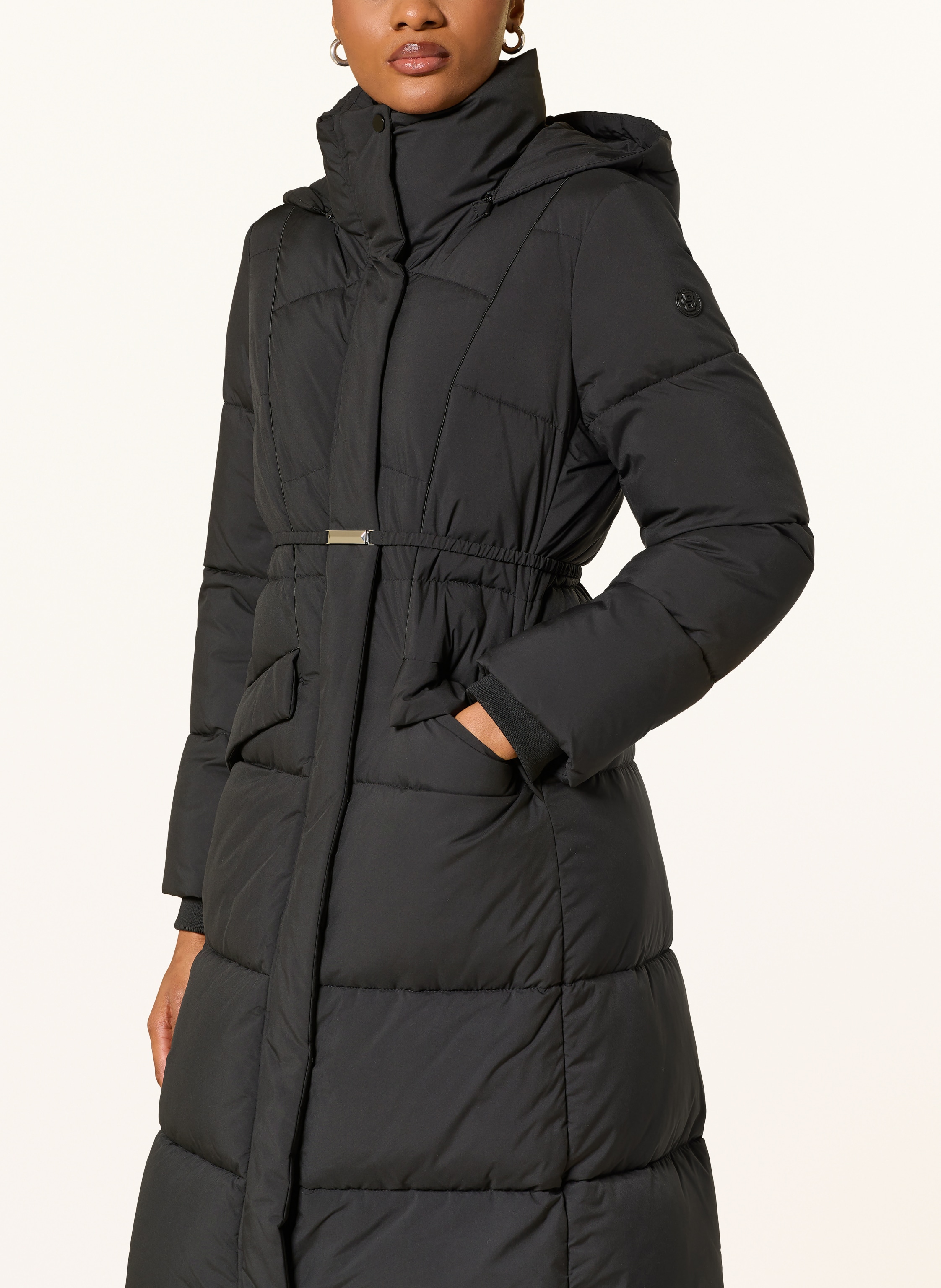 Thumbnail - Boss Steppmantel Pamaxi Mit Abnehmbarer Kapuze schwarz