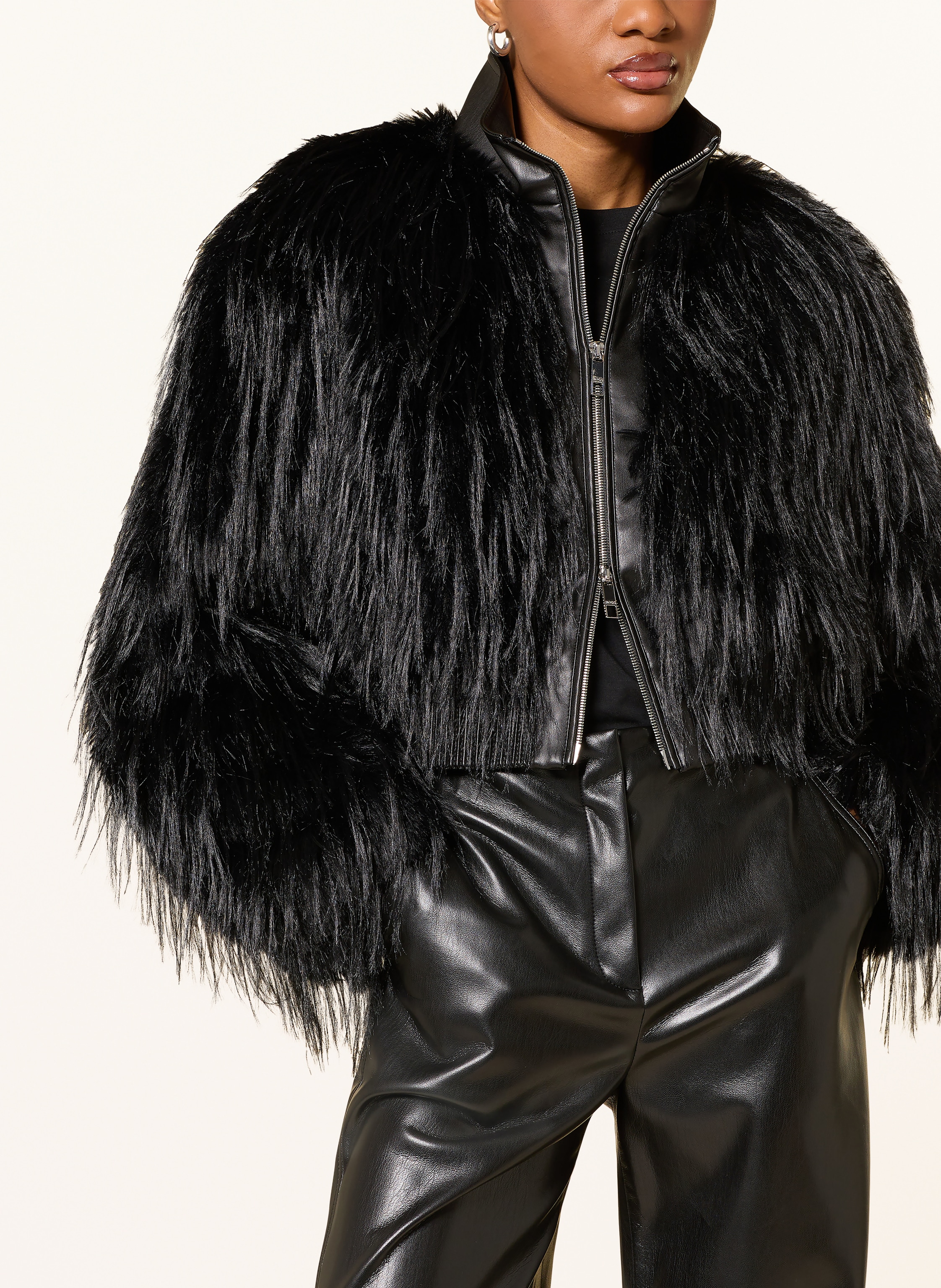 Thumbnail - Boss Kunstpelz-Jacke Cecool schwarz