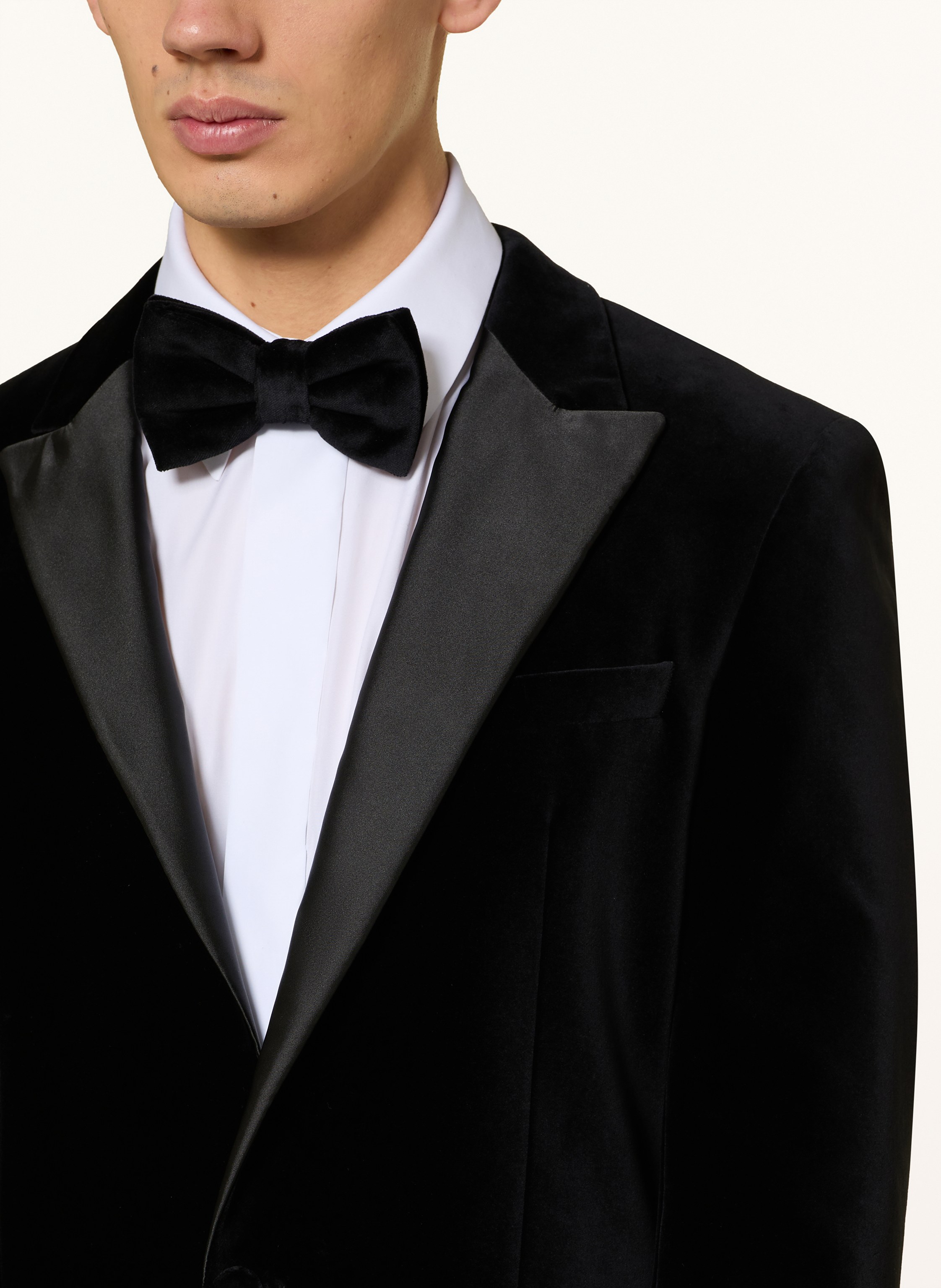 Thumbnail - Hugo Smoking-Sakko Henry Slim Fit Aus Samt schwarz