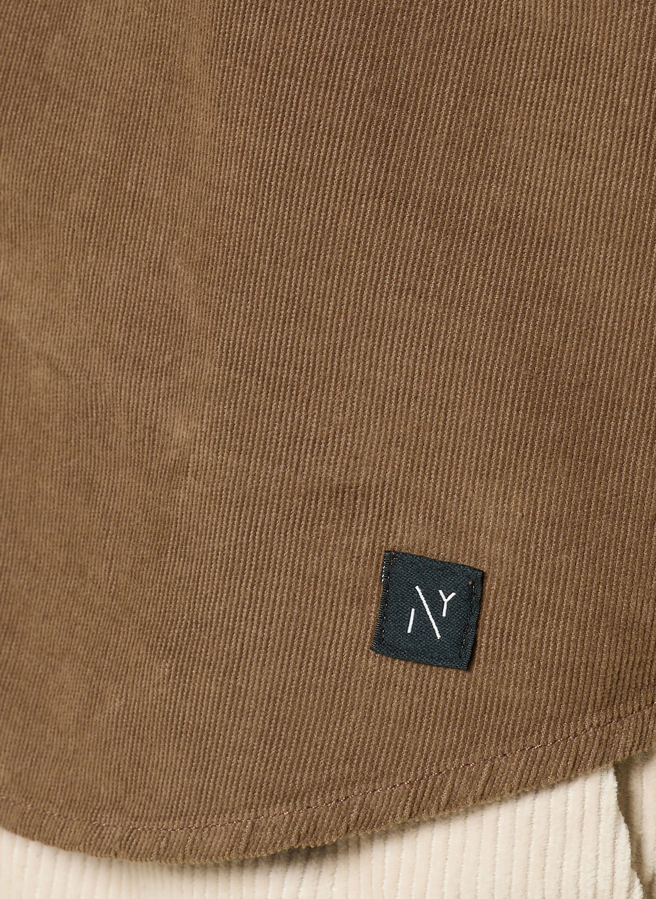 Thumbnail - Nowadays Cordhemd Regular Fit Mit Stehkragen braun