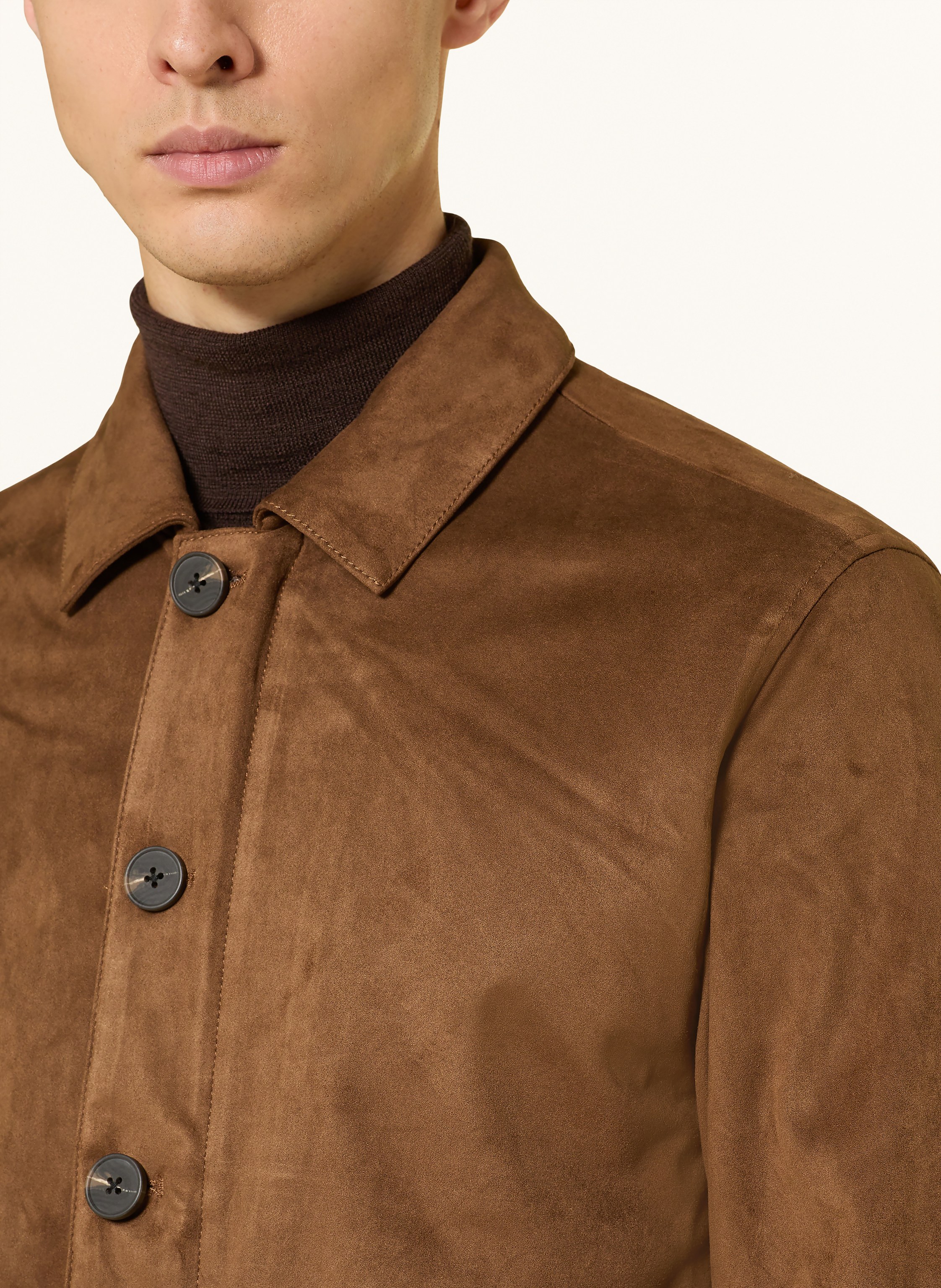 Thumbnail - Nowadays Blouson In Lederoptik braun