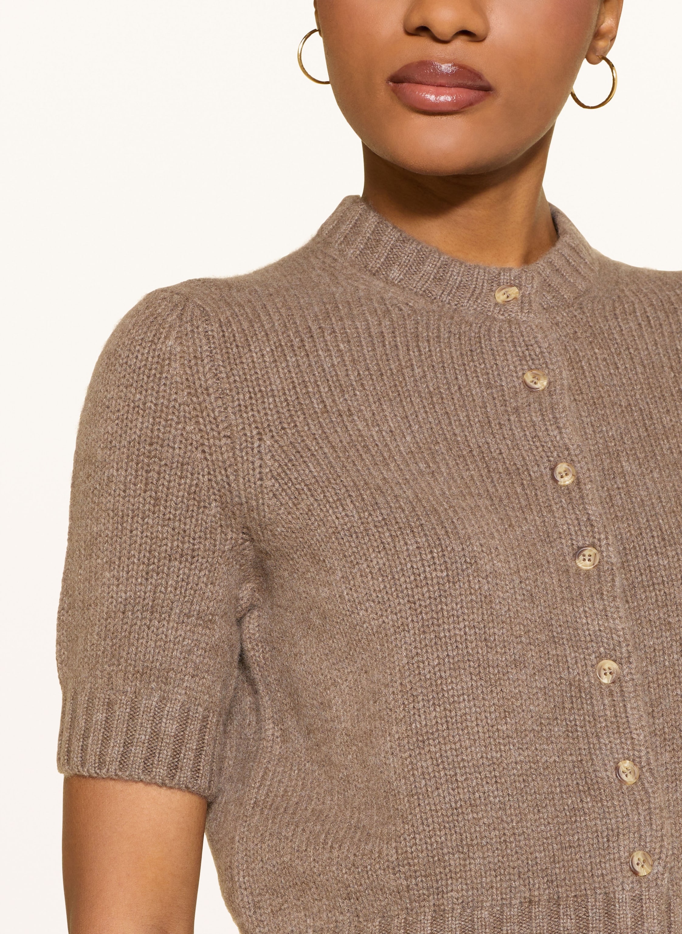Thumbnail - Sosue Strickjacke Aus Cashmere beige