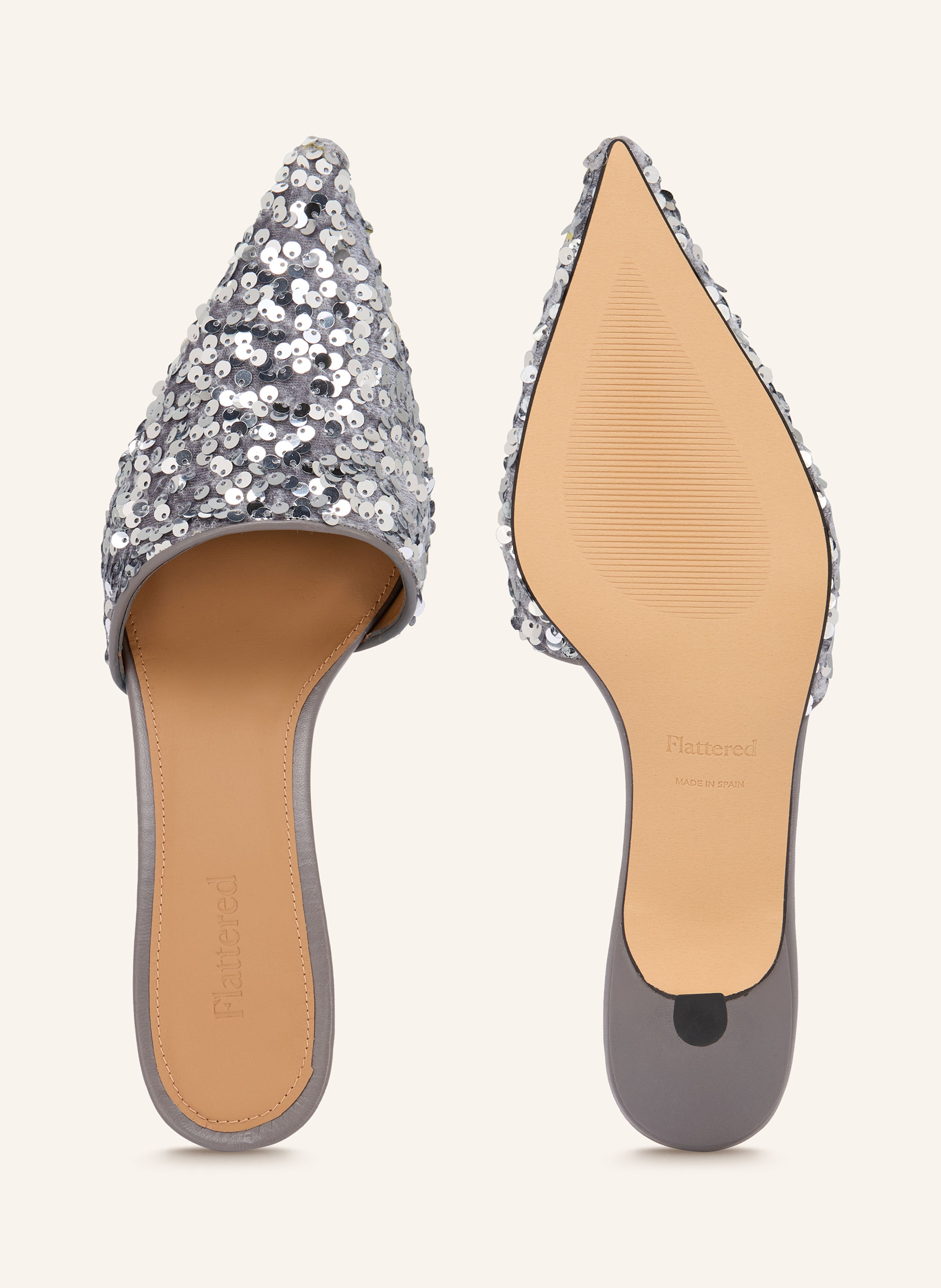 Thumbnail - Flattered Mules Noomi Mit Pailletten silber