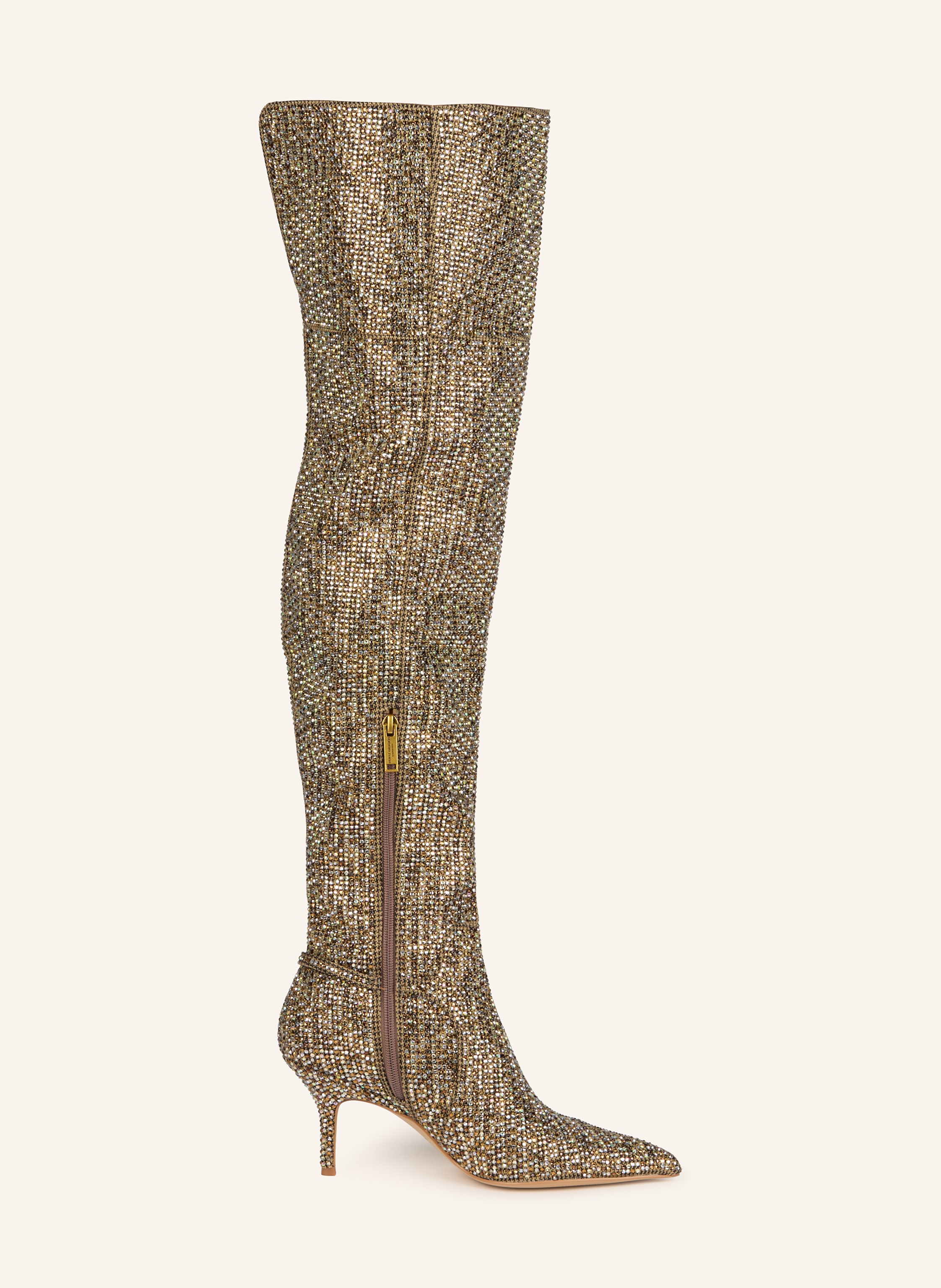 Thumbnail - Kurt Geiger Overknee-Stiefel Mayfair Mit Schmucksteinen gold