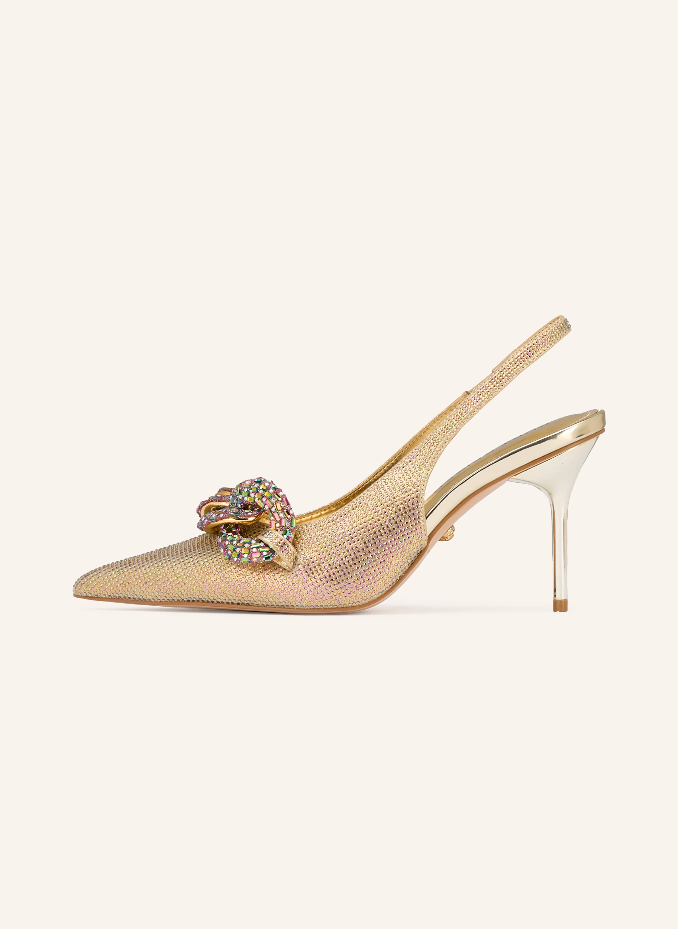 Thumbnail - Kurt Geiger Slingpumps Crystal Chain Mit Schmucksteinen gold