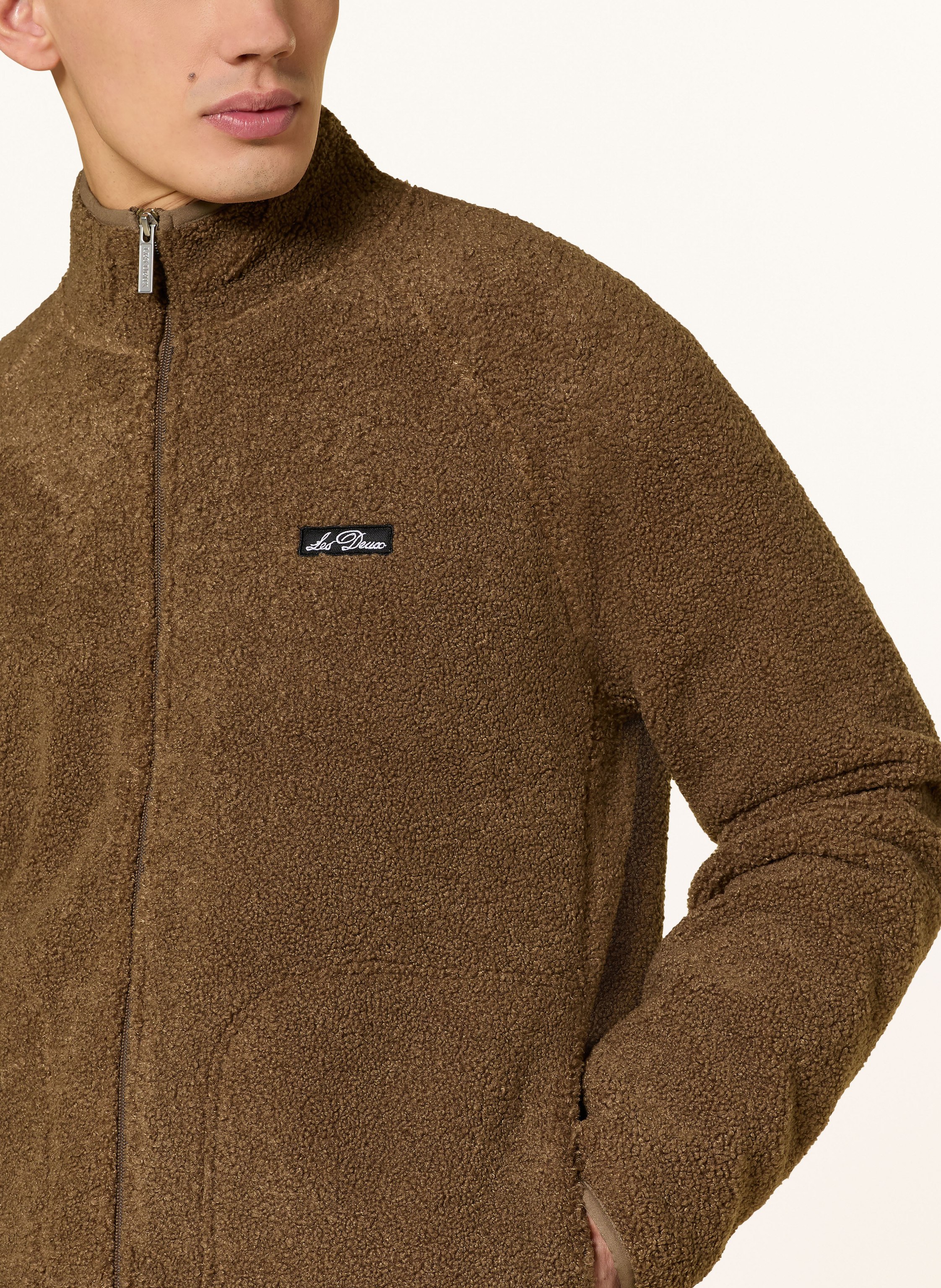 Thumbnail - Les Deux Teddyfell-Jacke Creed braun