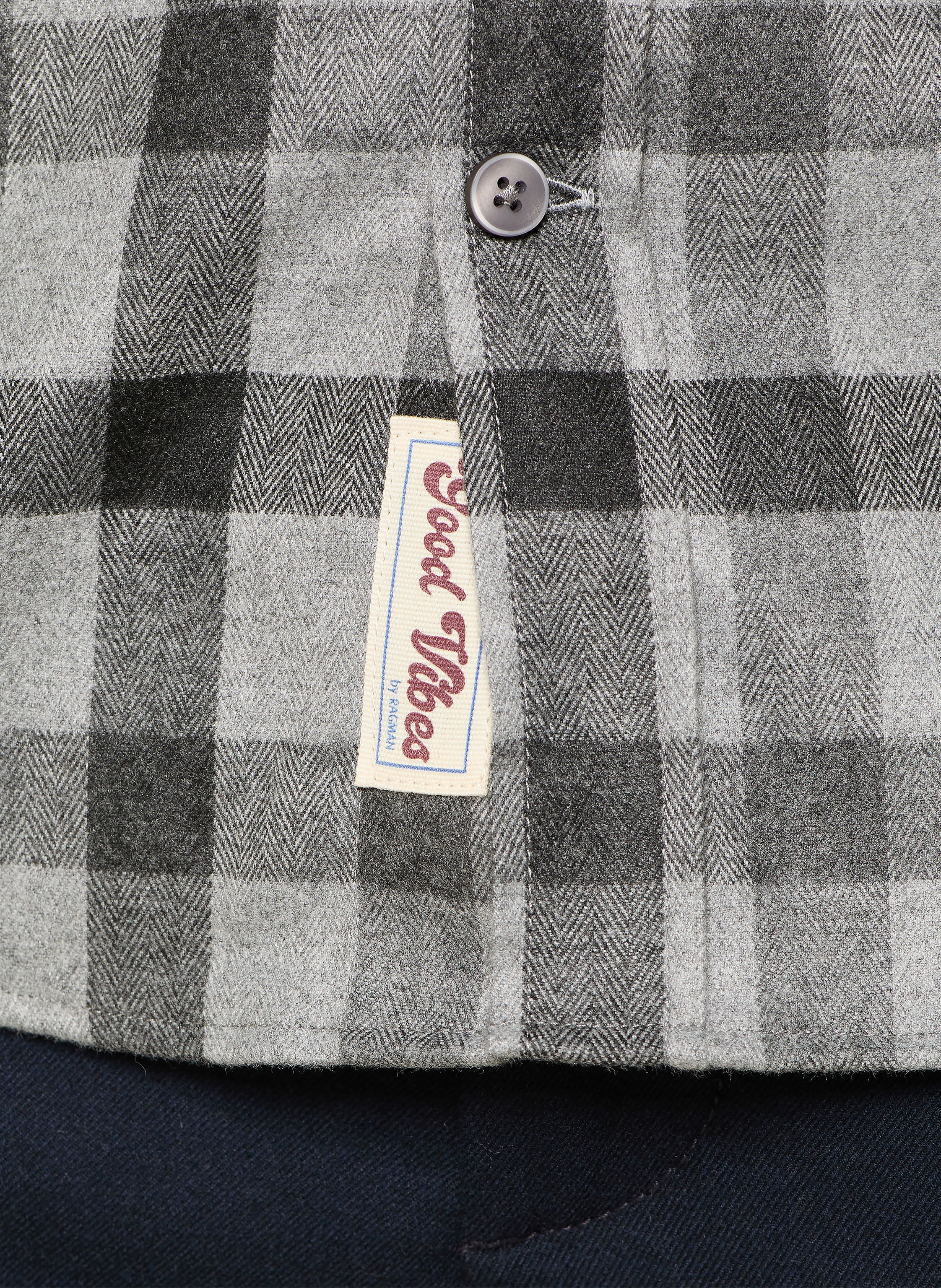 Thumbnail - Ragman Flanellhemd Comfort Fit grau